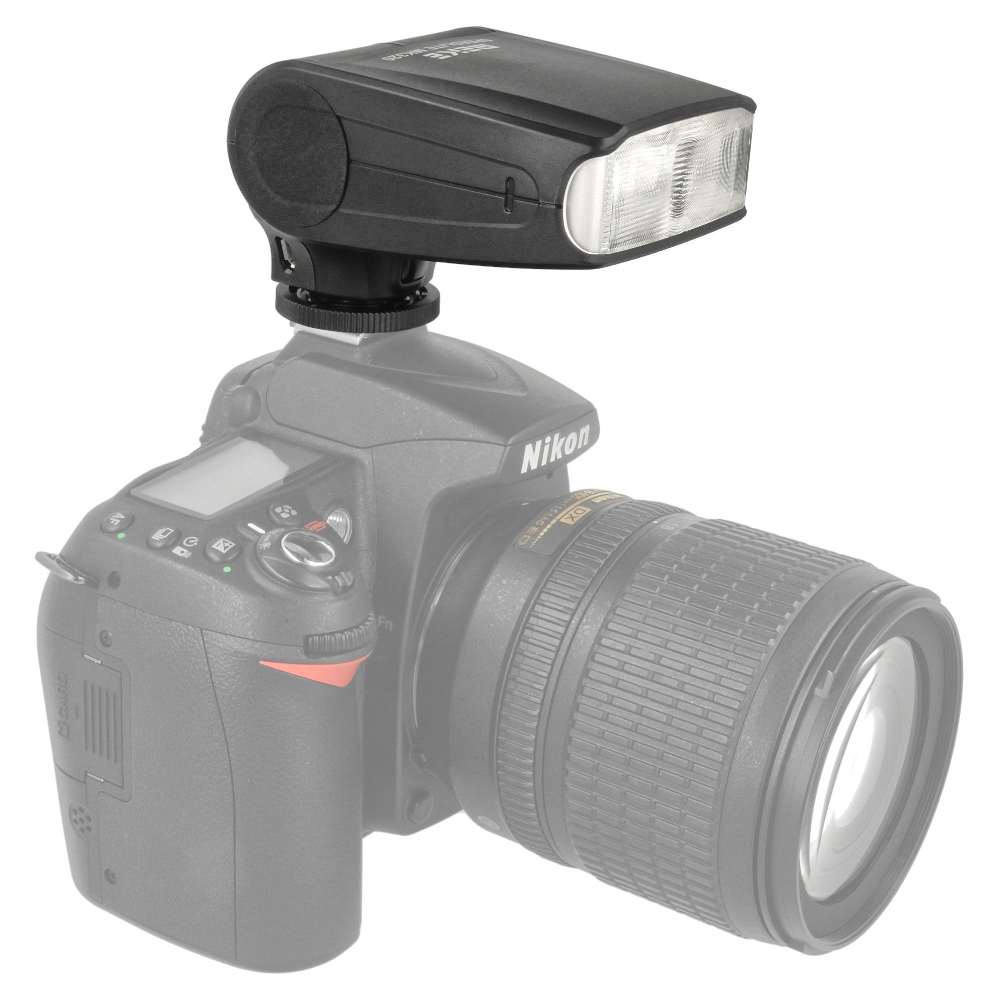 Meike Meike Speedlite MK-320N TTL-Blitzgerät, Aufsteckblitz kompatibel mit  Nikon Kameras mit Standard-Mittenkontakt Blitzanschluss inkl.  Aufsteckdiffusor Blitzgerät