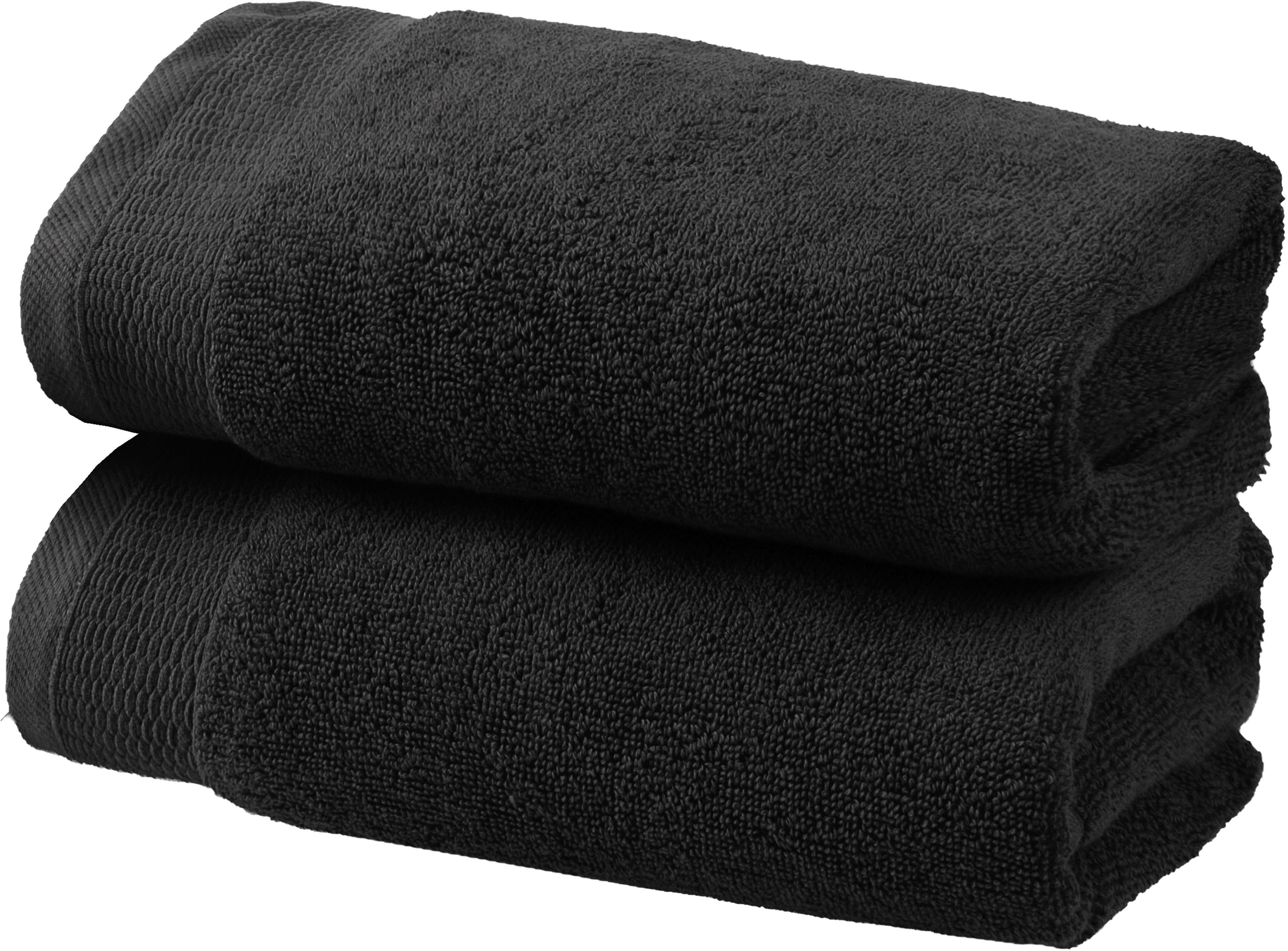 OTTO home Handtücher Fenya, flauschig und weich, Premium Handtücher, Duschtücher, 550gr/m², Webfrottier (2-St), mit Bordüre, Set, 100% Baumwolle, Hotel-Qualität, 5 Jahre Garantie