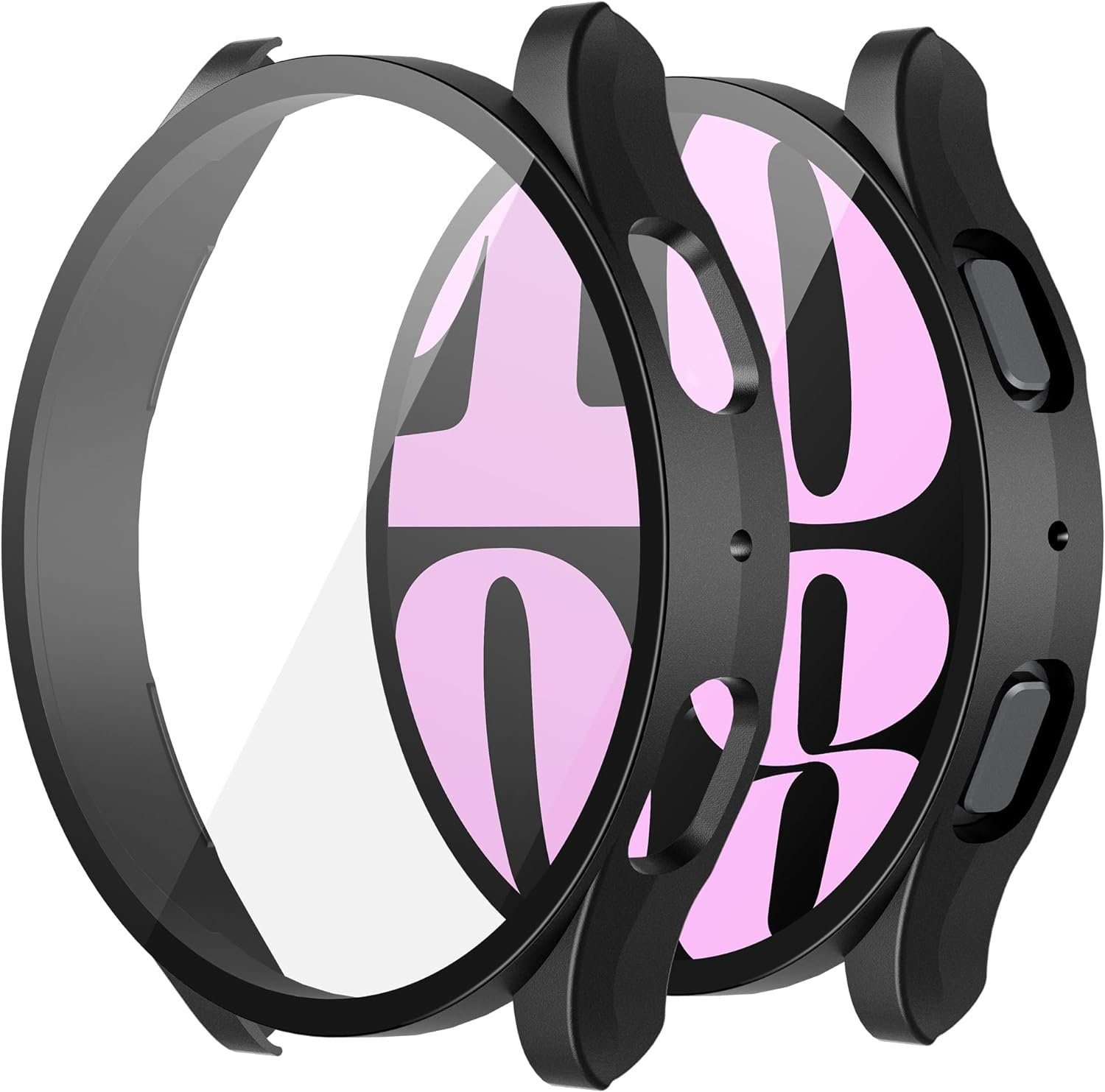 MSM Smartwatch-Hülle Hülle für Samsung Galaxy Watch 6 40mm / 44mm Schutzglas Case