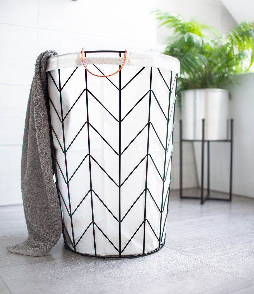 Sendez Aufbewahrungskorb aus Metall 40L Wäschekorb Wäschetonne Wäschesortie günstig online kaufen