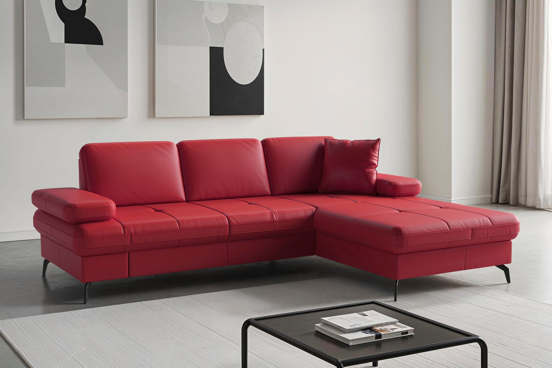sit&more Ecksofa Morris Jubi, Recamiere, Breite 247 cm, mit Armteilfunktion, wahlweise mit Schlaffunktion