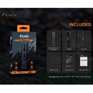Fenix LED Taschenlampe Fenix PD32 LED Taschenlampe mit 1200 Lumen, 395 Meter Leuchtweite ink