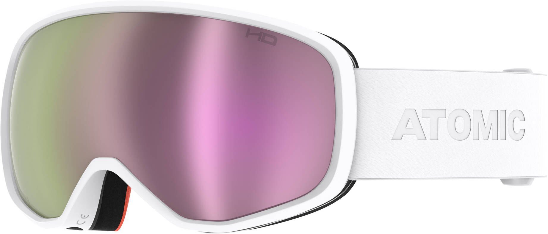 Atomic Skibrille Damen Skibrille REVENT HD WHITE, Kratzfeste Außenscheibe  und beschlagfreie Innenscheibe