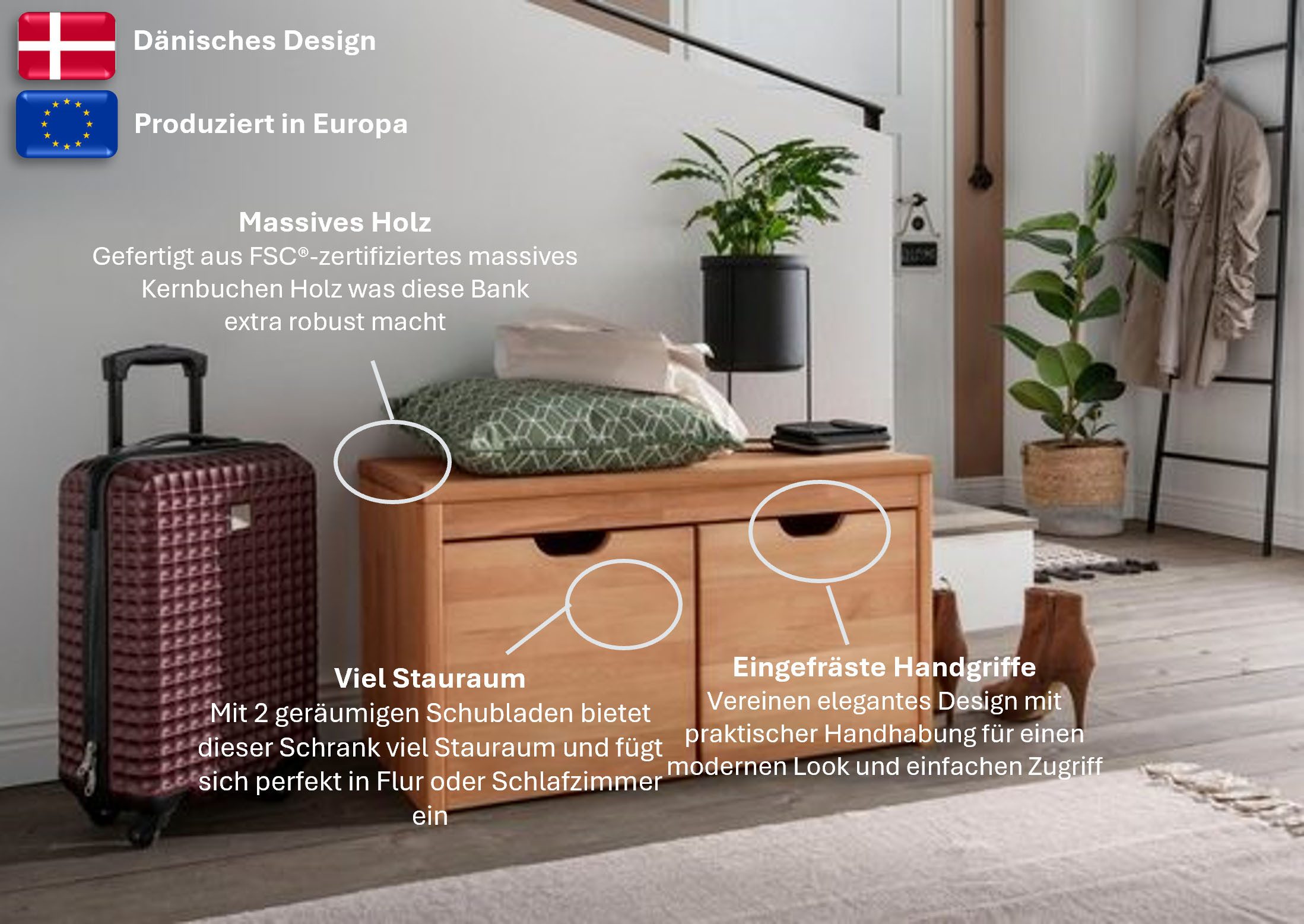 Home affaire Schuhbank Dura Schuhbank incl. Schubladen funktionell und stab günstig online kaufen