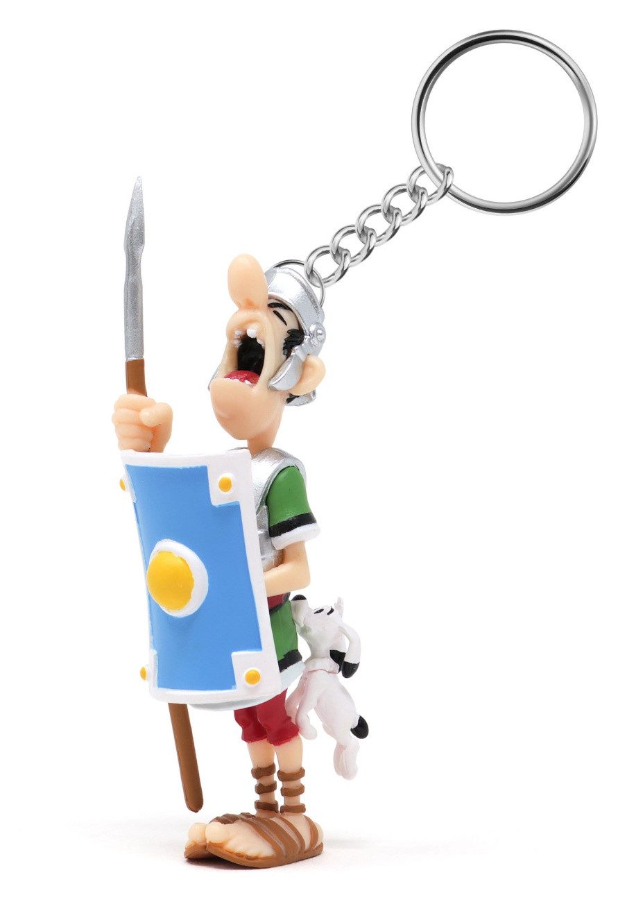Plastoy Schlüsselanhänger Asterix Schlüsselanhänger Römer von Idefix gebissen
