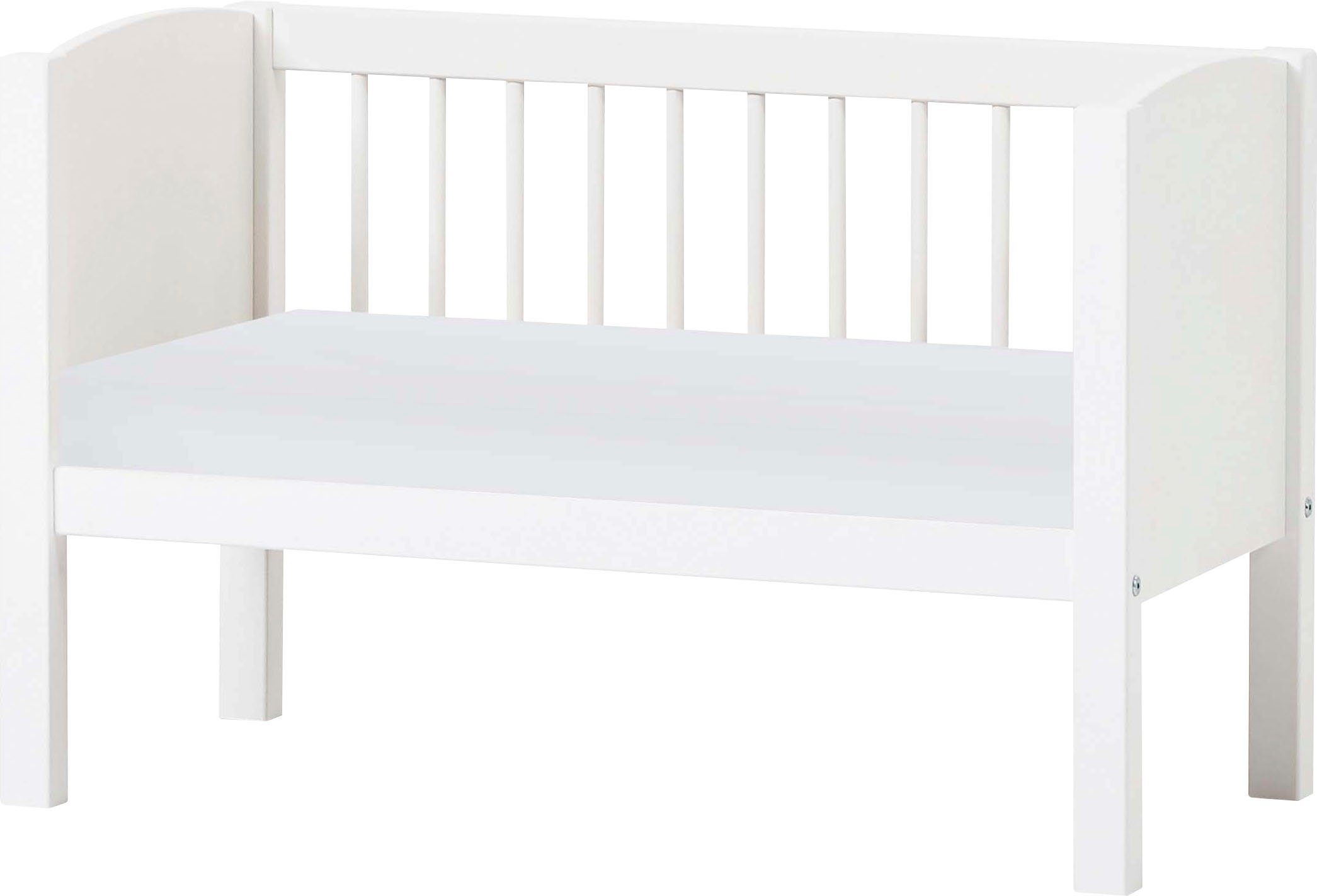 Hoppekids Stubenbett, umbaubar zu Sitzbank, wahlweise mit Matratze & Zubehör