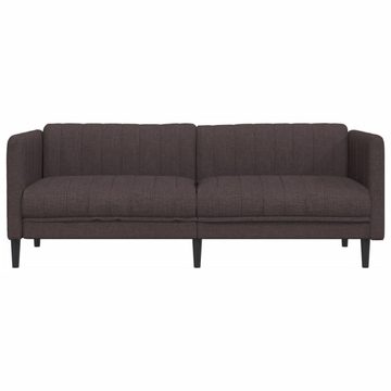 vidaXL Sofa Sofa 3-Sitzer Dunkelbraun Stoff