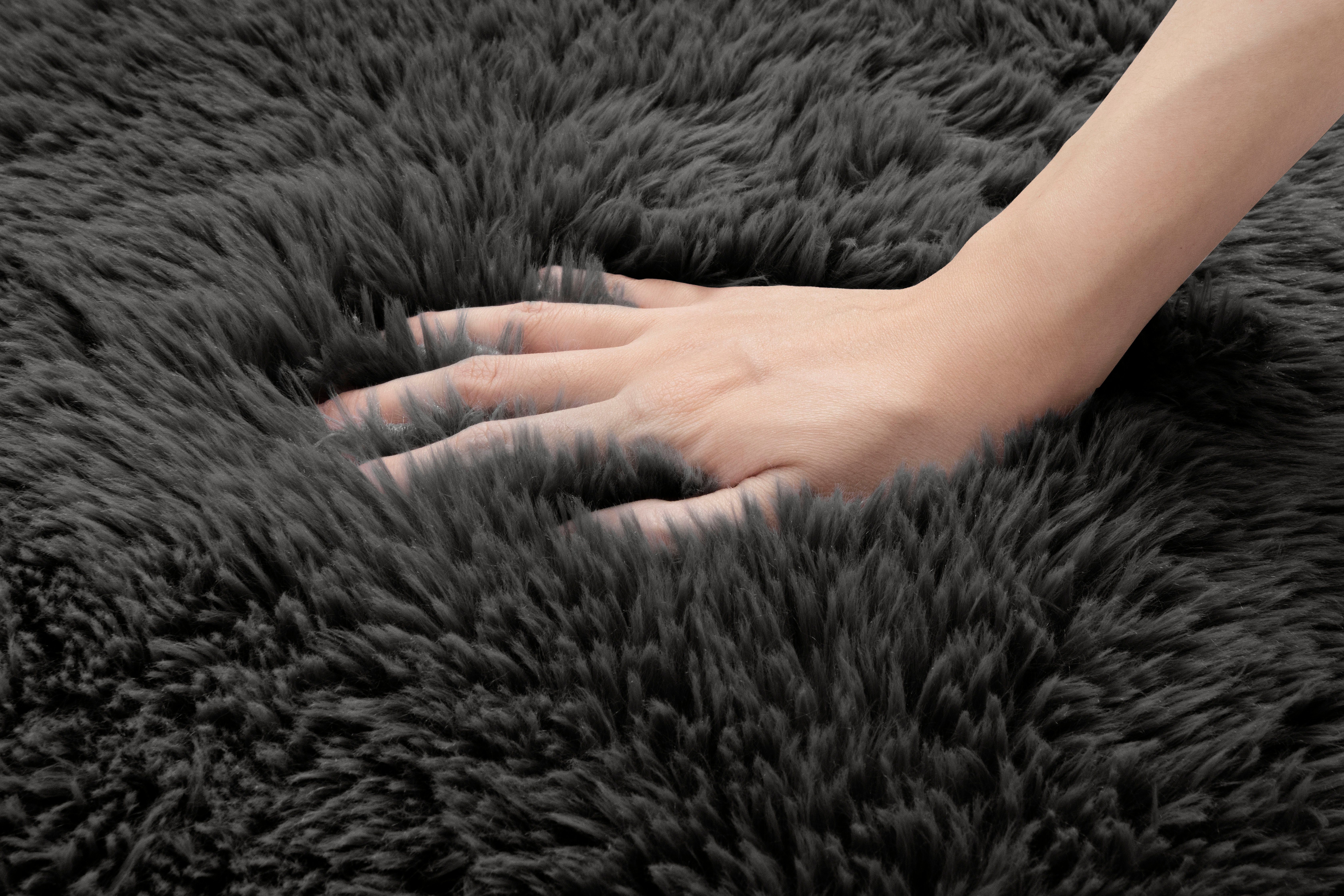 OTTO home Hochflor-Teppich Silky, besonders weich und kuschelig, sehr dichte Qualität, rechteckig, Höhe: 33 mm, rutschhemmend beschichtet, waschbar, uni, Wohnzimmer, Schlafzimmer