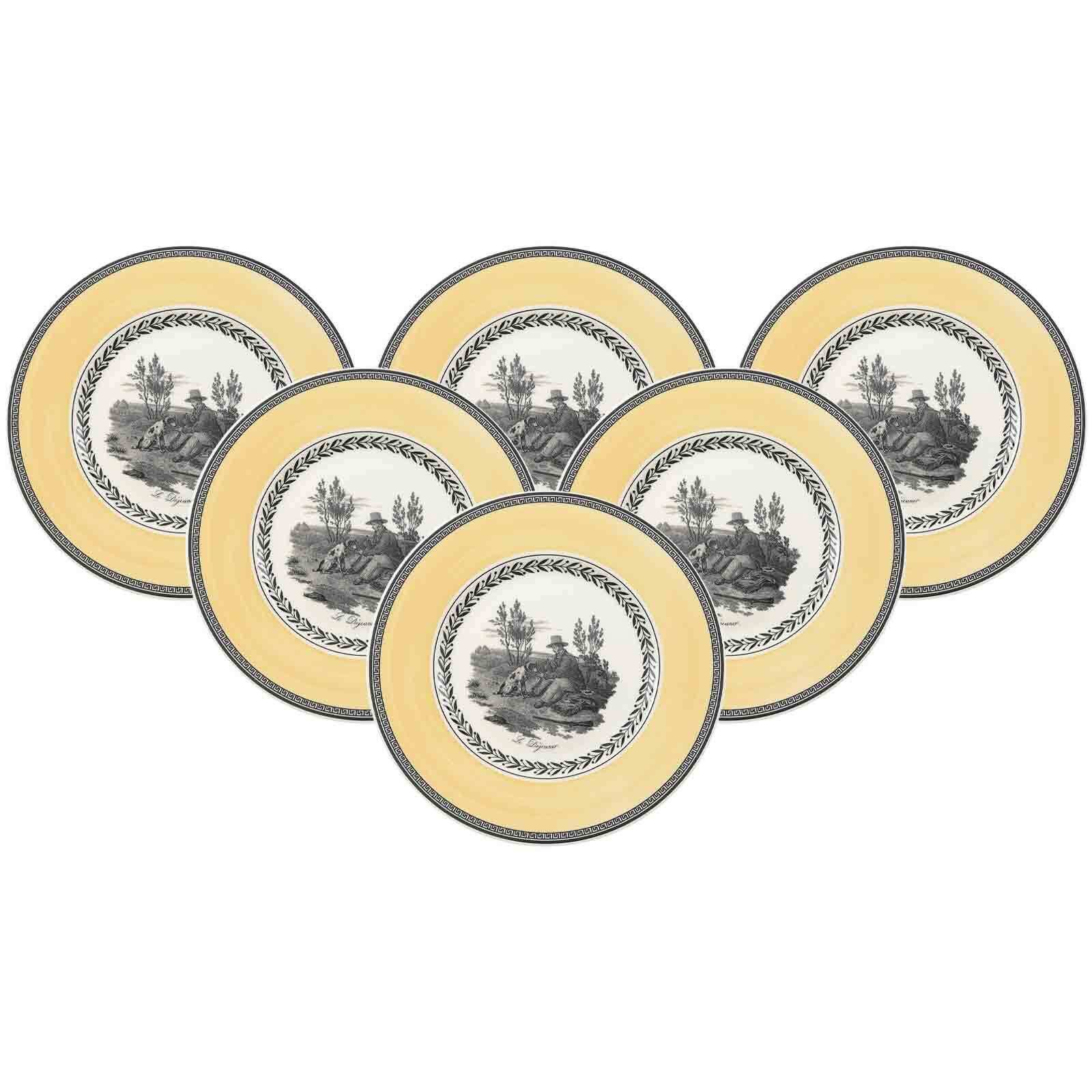 Villeroy & Boch Frühstücksteller Audun Chasse Frühstücksteller ø 21,6 cm 6er Set, (6 St)