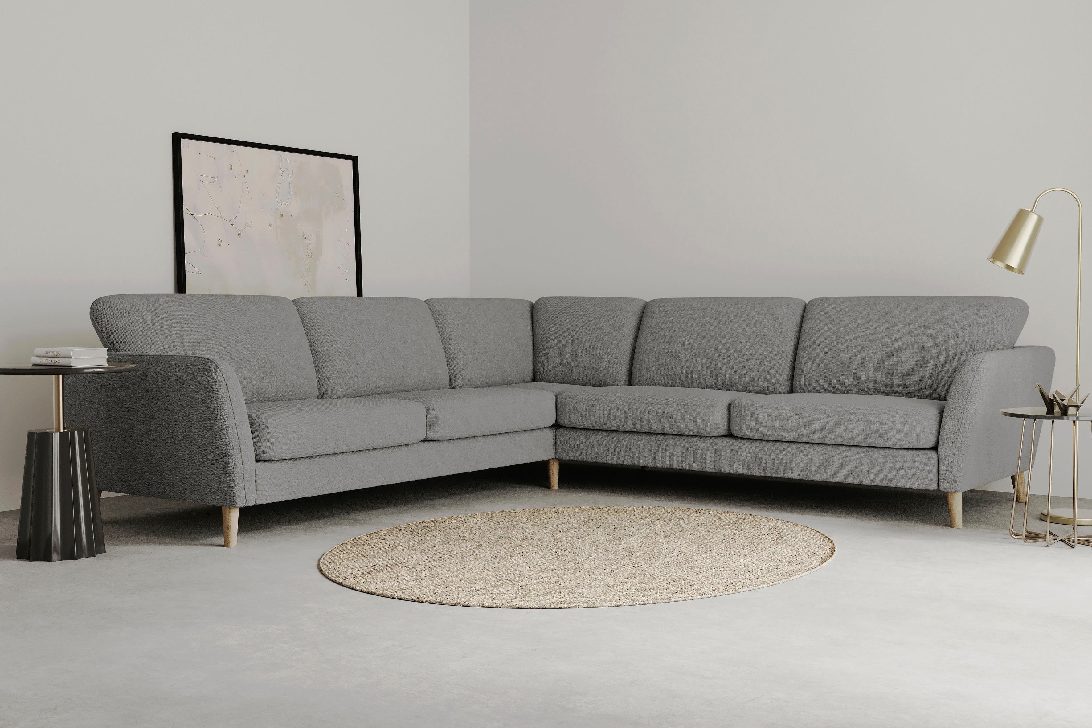 Home affaire Ecksofa MARSEILLE 278/278 cm, L-Form, Webstoff, Flachgewebe, F günstig online kaufen