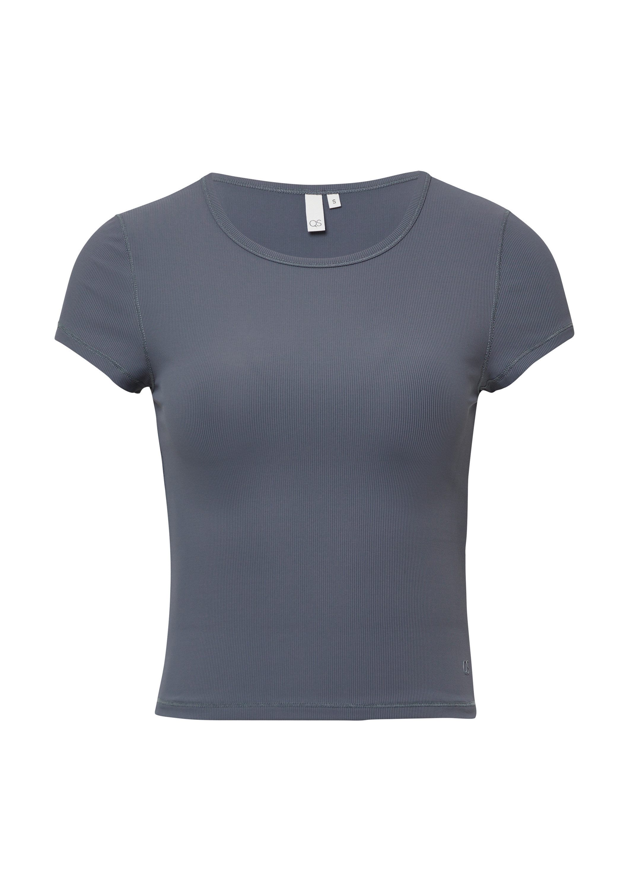 QS Kurzarmshirt T-Shirt Verkürztes Rippshirt, QS x Vanessa Mai günstig online kaufen