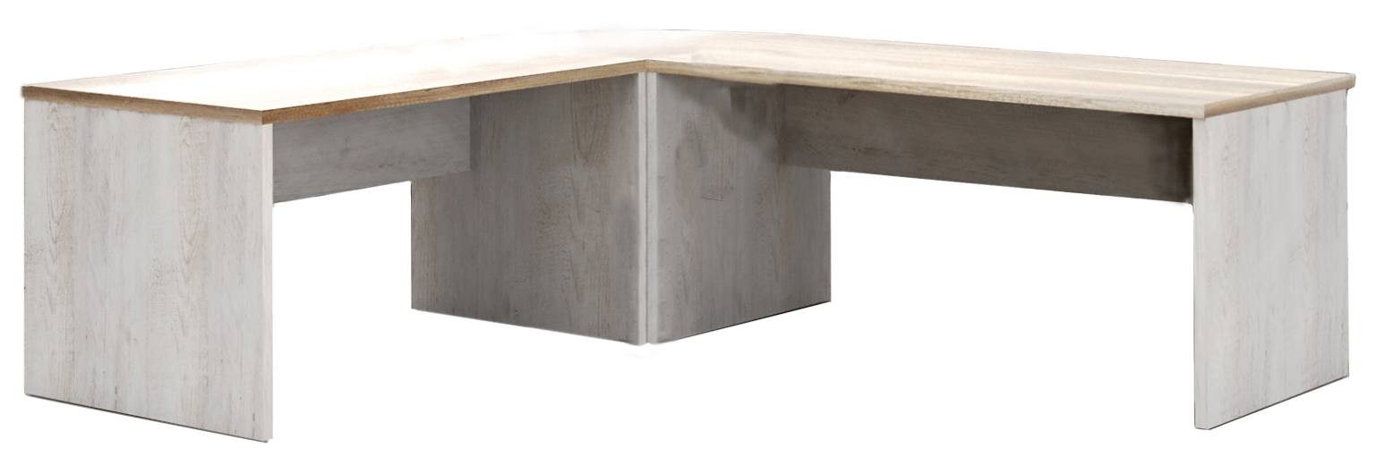 FORTE Schreibtisch Eckschreibtisch Winkelschreibtisch DURO Pinie weiß Eiche antik, Forte