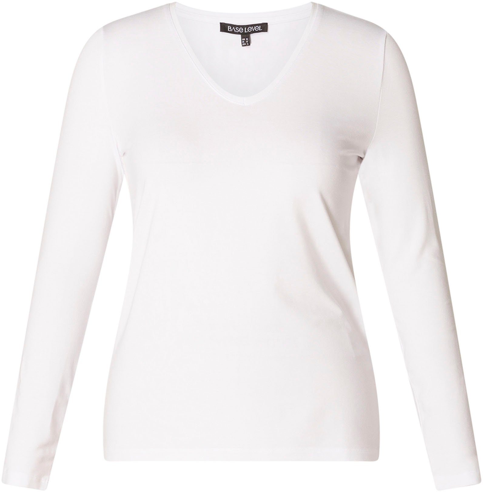 Base Level Langarmshirt mit V-Ausschnitt. Reduzierter Preis € 29,99. Unverbindliche Preisempfehlung € 34,95