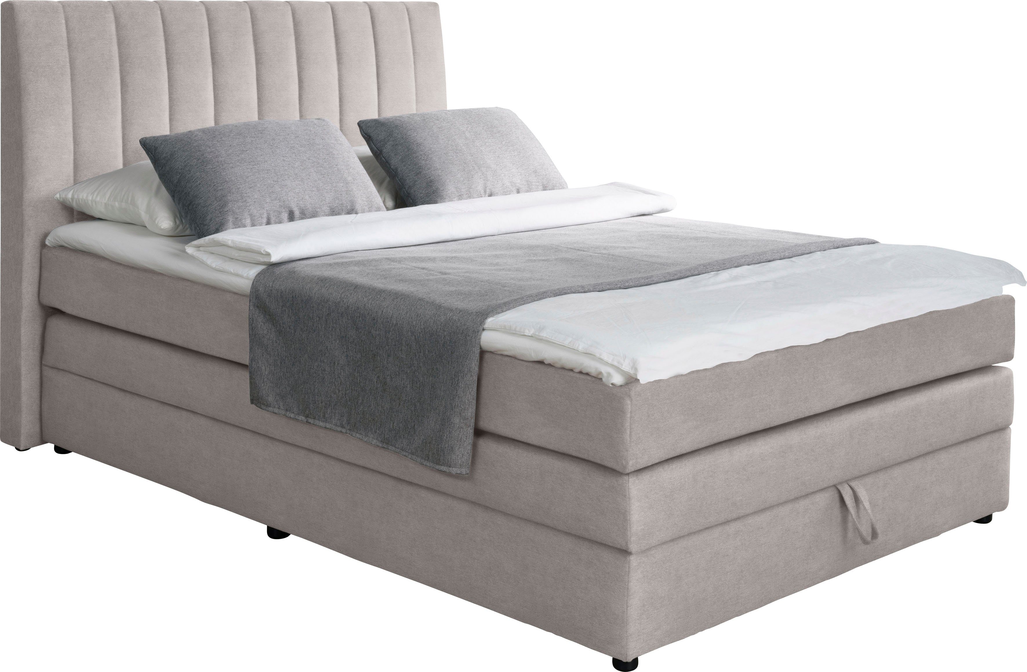 alina Boxspringbett Marvin, inklusive Bettkasten und Topper, in diversen Ausführungen