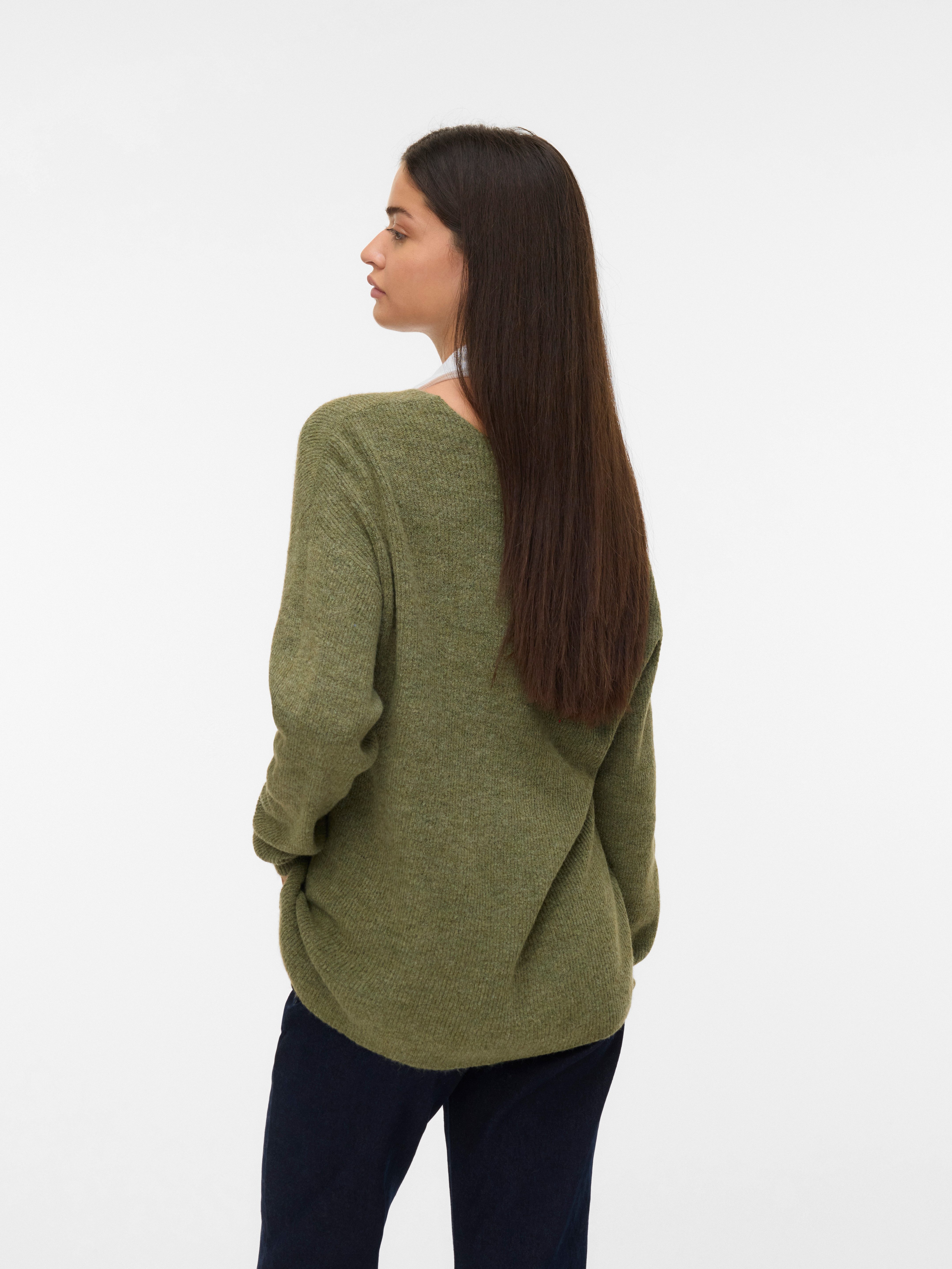 Vero Moda V-Ausschnitt-Pullover VMCREWLEFILE LS V-NECK BLOUSE NOOS günstig online kaufen