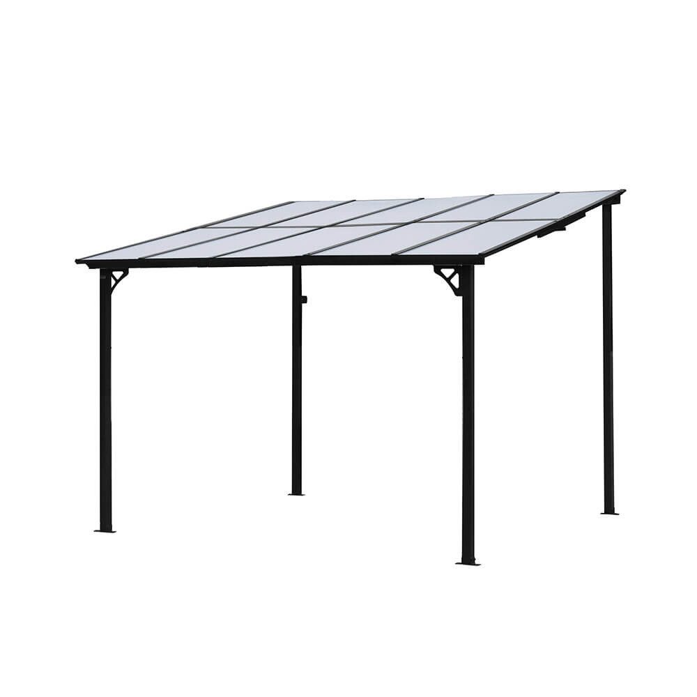 HOME DELUXE Terrassendach aus Aluminium ECO - Größenauswahl, BxT: 300x300 cm, Bedachung Hohlkammerstegplatten, Aluminiumgestell, einfache Montage, Terrassendach