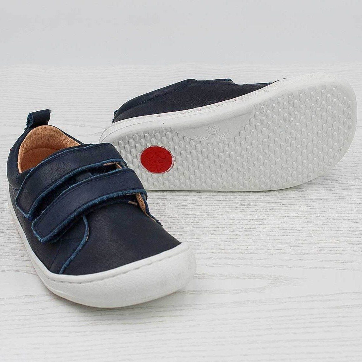 POLOLO Kinderschuhe, Barfuß Kinder Sneaker pflanzlich gegerbtes Naturleder