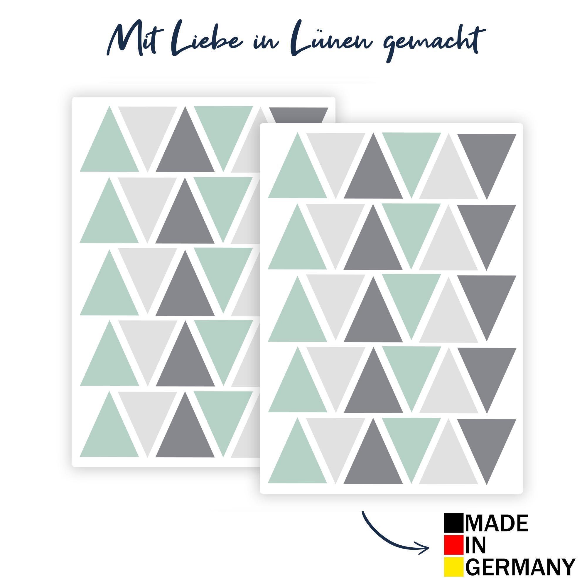 WANDKIND Wandtattoo Dreieck Set 60 Stück V286 Triangle