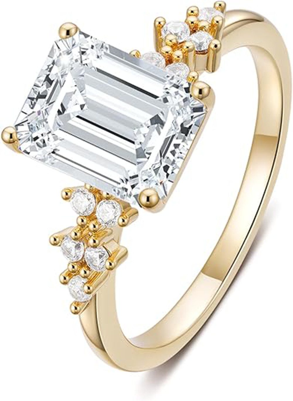 Jumpeak Diamantring 2ct D VS1,lab grown diamant ring,verlobungsring,damen geschenk, 2EX Eheringe,liebes geschenk für sie,geschenk ideen für frau,14K Gold