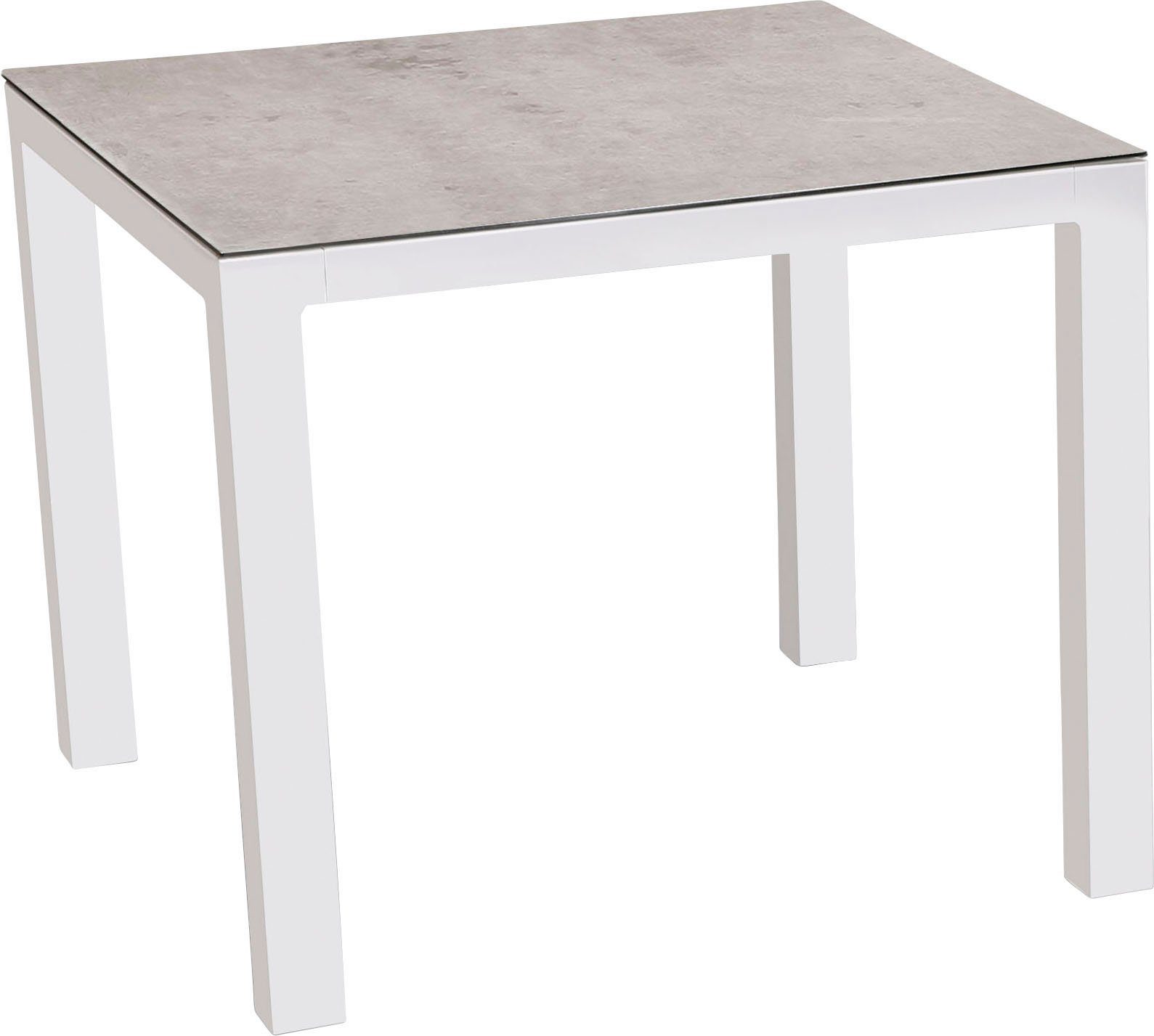 Best Gartentisch Houston, 90x90 cm, Tischbeine sind mit  Höhen-Ausgleichsschrauben ausgestattet | Tische