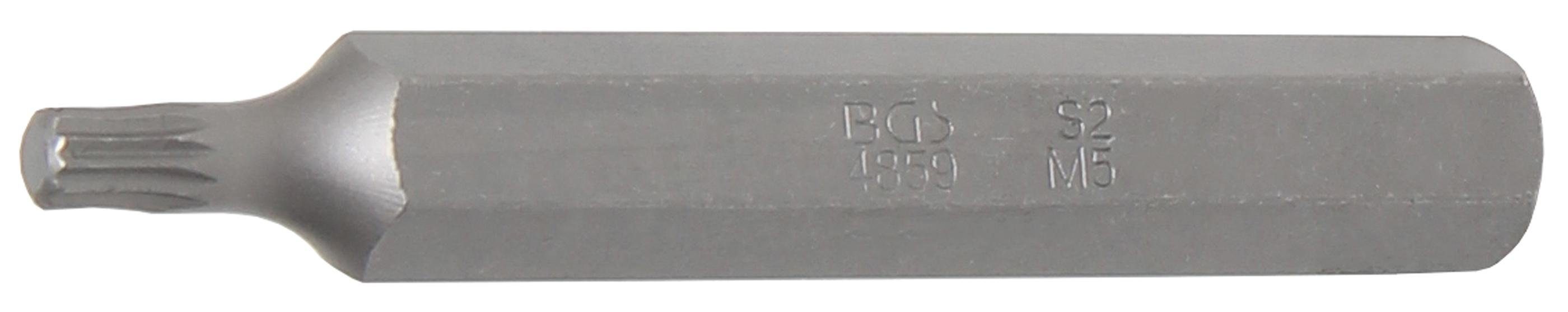 Bit-Schraubendreher BGS mm, (für 75 mm Länge 10 M5 Innenvielzahn technic Antrieb (3/8), Außensechskant Bit, XZN)