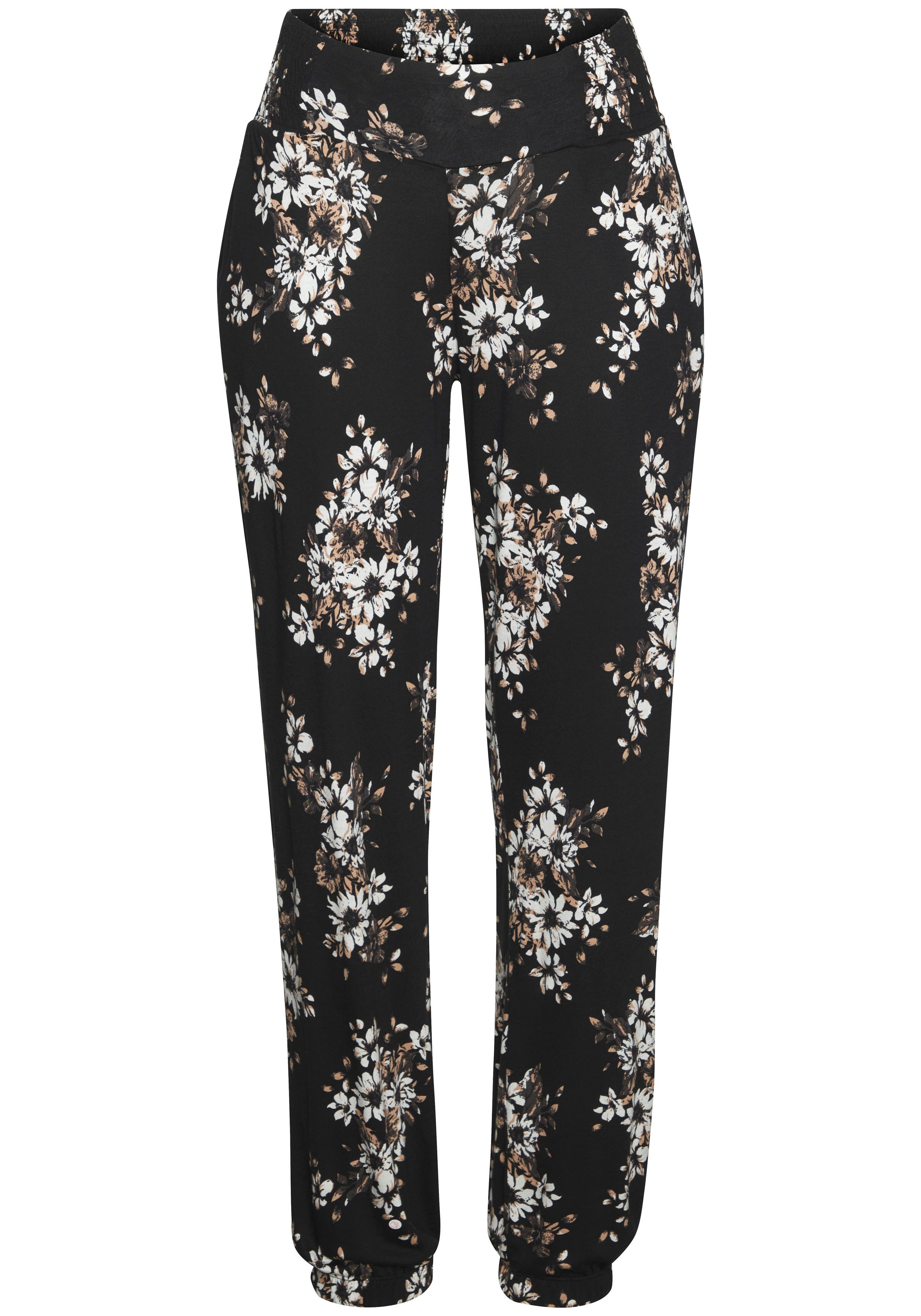 LASCANA Strandhose mit dezentem Blumendruck, lockere günstig online kaufen