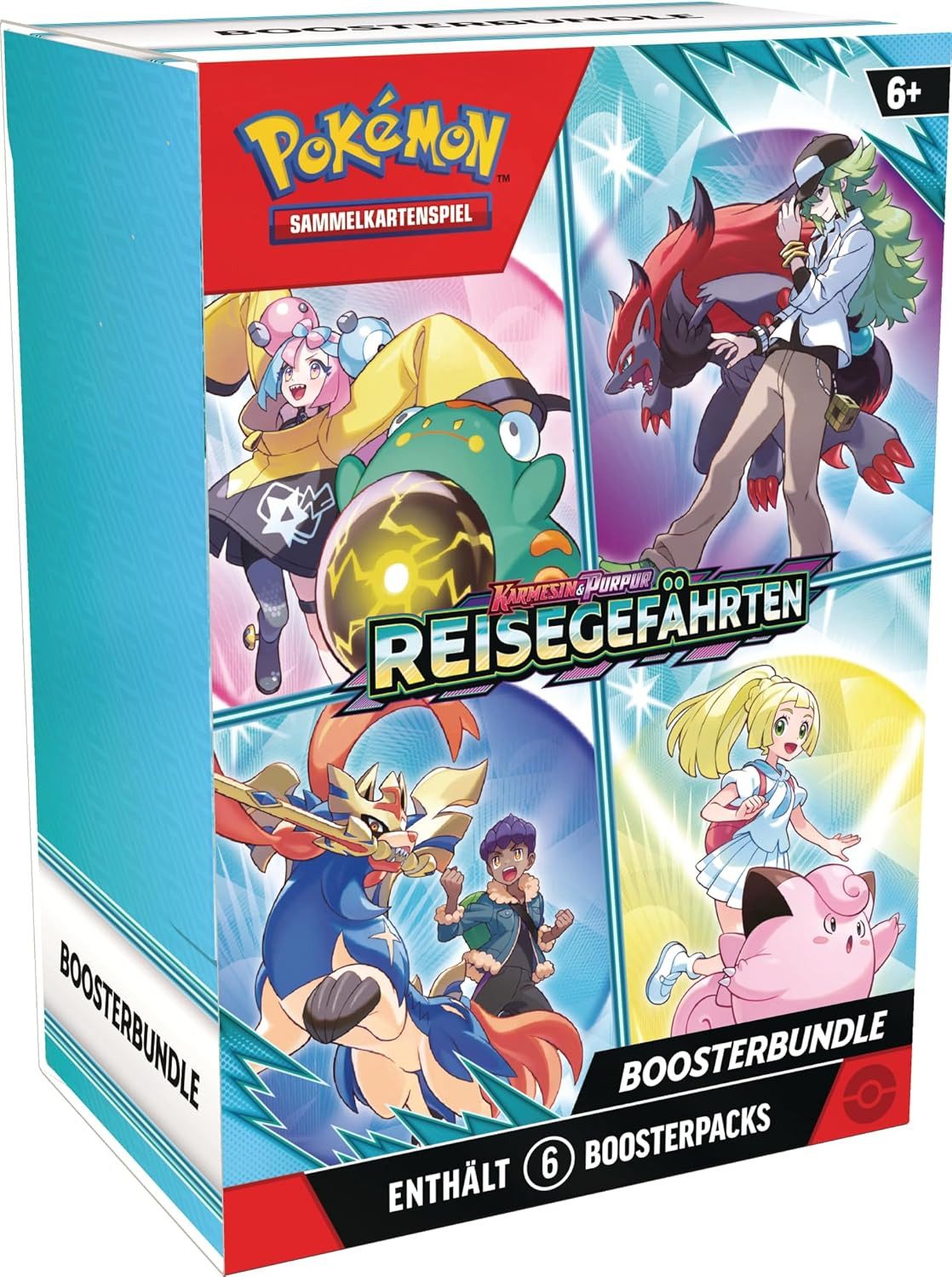 POKÉMON Sammelkarte TCG Karmesin & Purpur – Reisegefährten Booster Bundle Deutsch, Boosterbundle mit 6 Booster Packs
