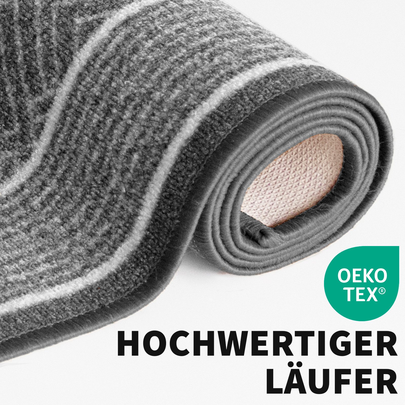 Kubus Teppich Läufer Raute, Hochwertiger Wohnteppich, In Vier Farben