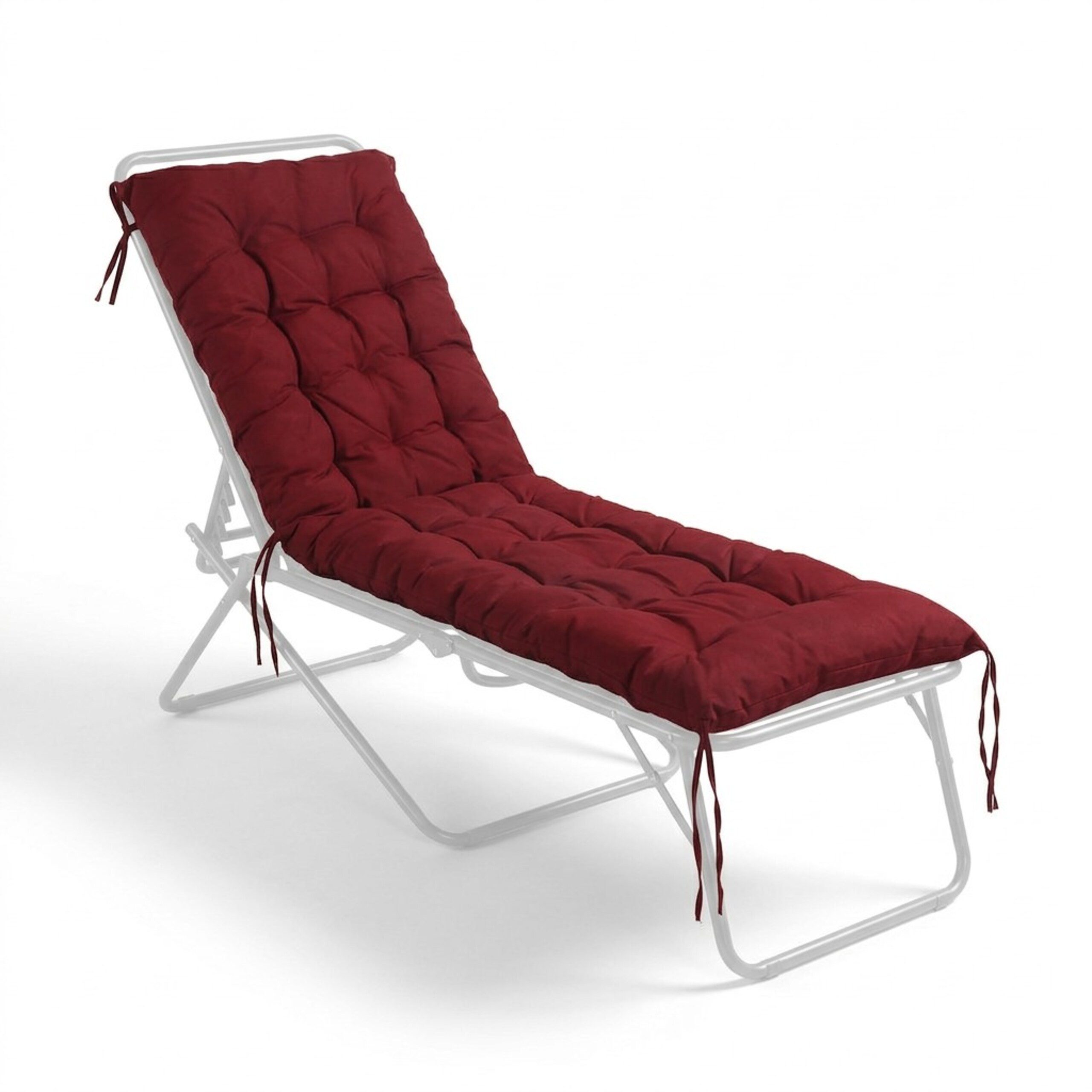 relaxdays Bankauflage Gesteppte Bankauflage, rot, 160 x 50 cm