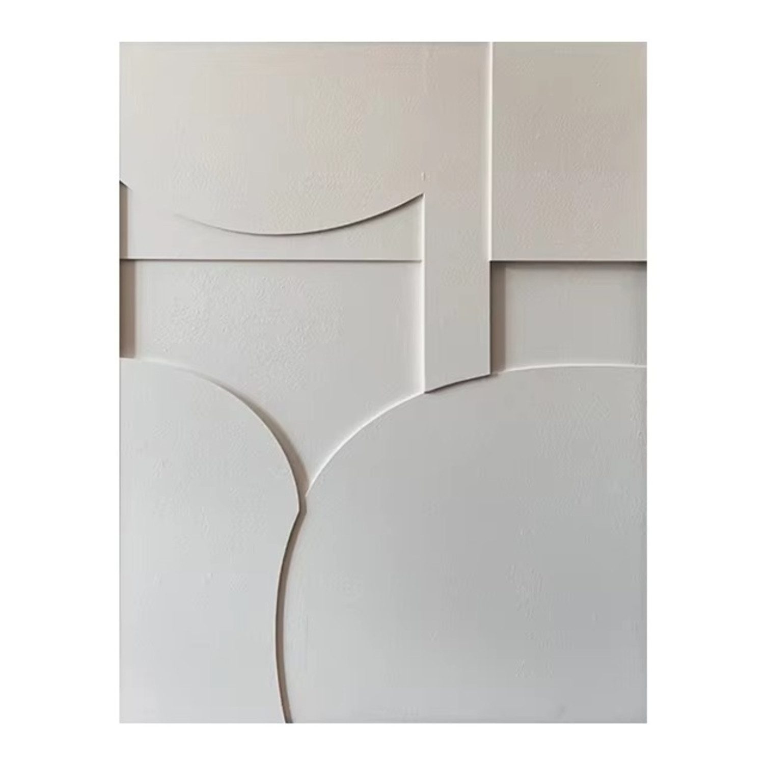 TPFLiving Kunstdruck OHNE RAHMEN, Nordic Art - Gemetrische und abstrakte Formen mit 3D Wirkung - (Leinwandbild XXL), Farben: Farben: Schwarz, grau, braun, beige - Größe: 40x50cm