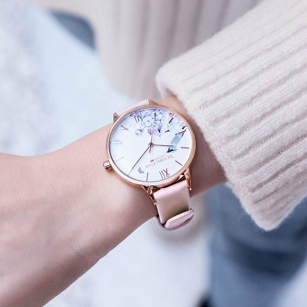 Victoria Hyde Quarzuhr Victoria Hyde Green Park Flower Damen Lederarmband, günstig online kaufen