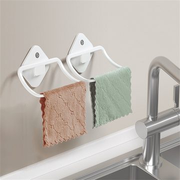 RefinedFlare Handtuchständer Badezimmer-Aufbewahrungsregal ohne Stanzen, wandmontierter Handtuchhalter aus Kunststoff