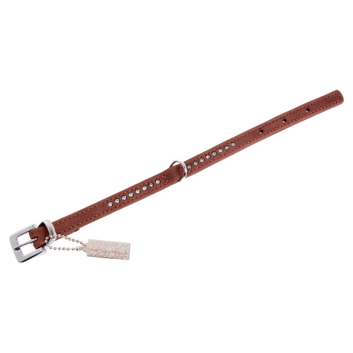 Karlie Hunde-Halsband Halsband Buffalo Denim mit Strass braun