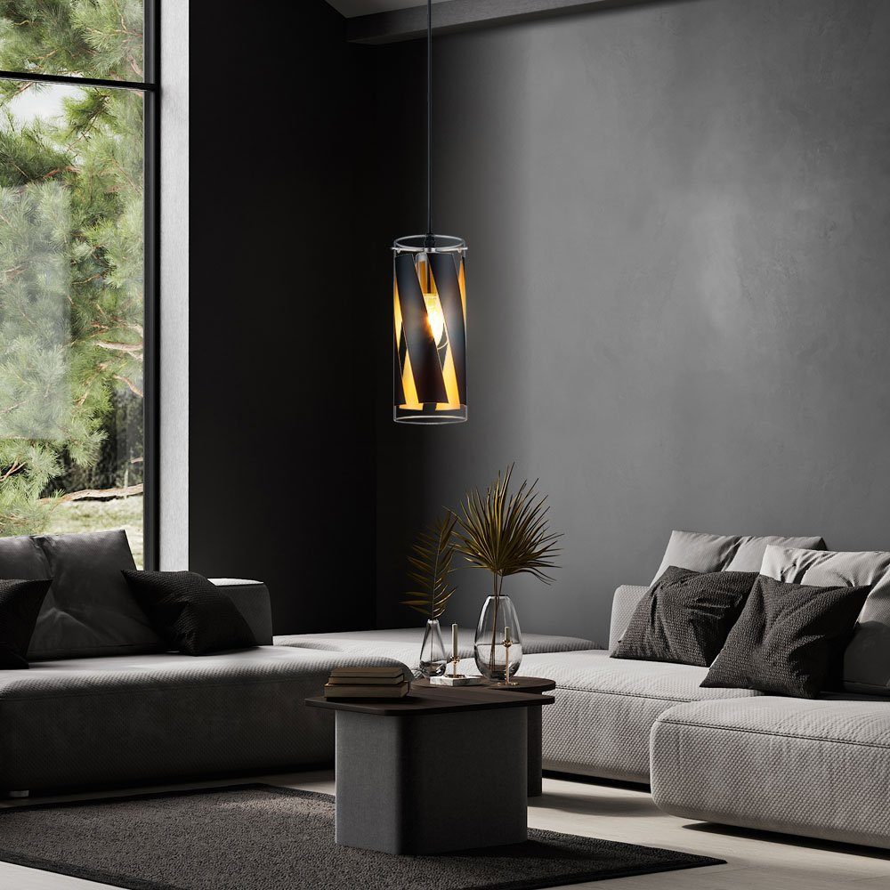 inklusive, Design FILAMENT Leuchtmittel Hänge Glas etc-shop Decken Pendelleuchte, Lampe Warmweiß, Pendel Streifen LED