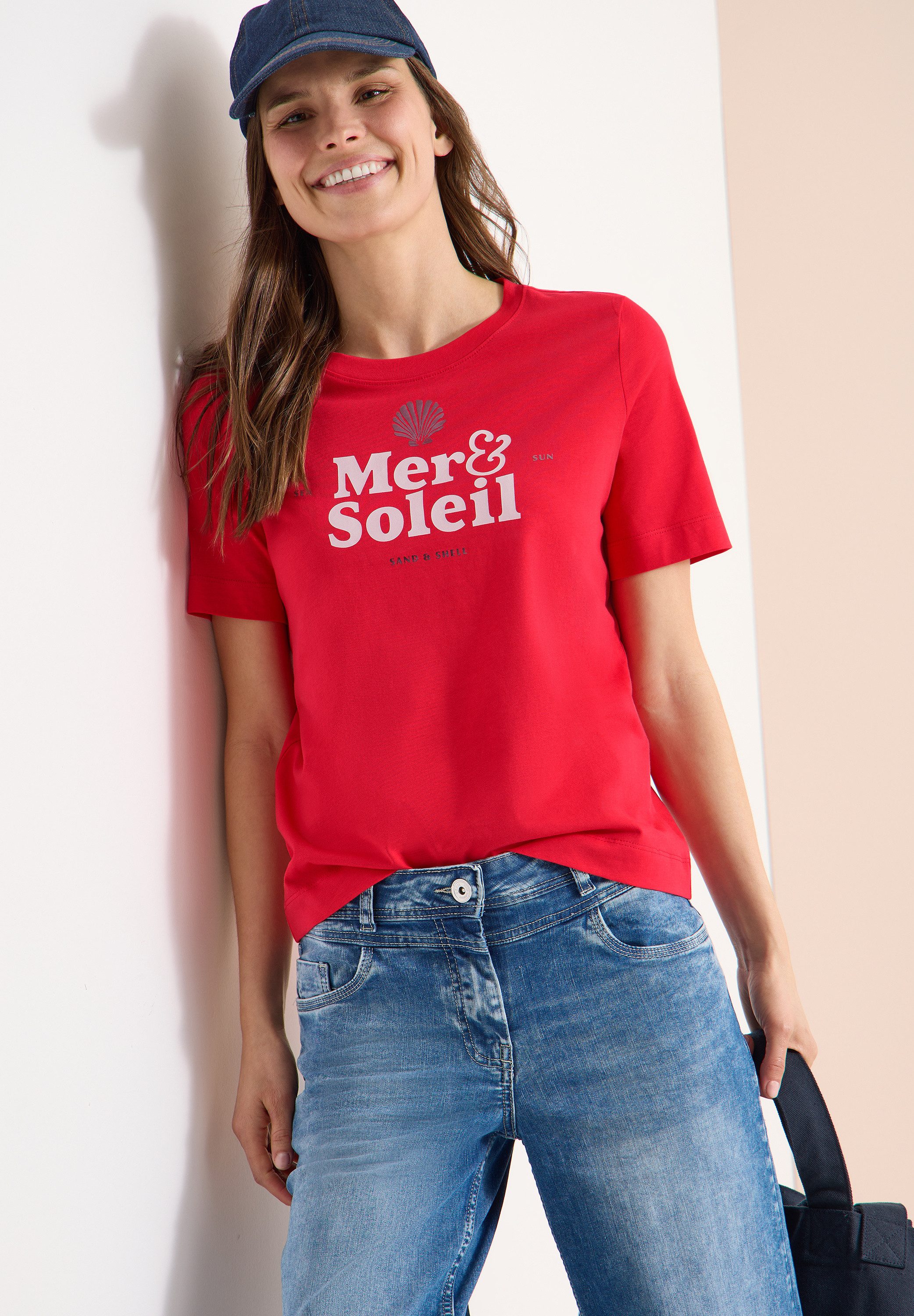 CECIL T-Shirt aus reiner Baumwolle