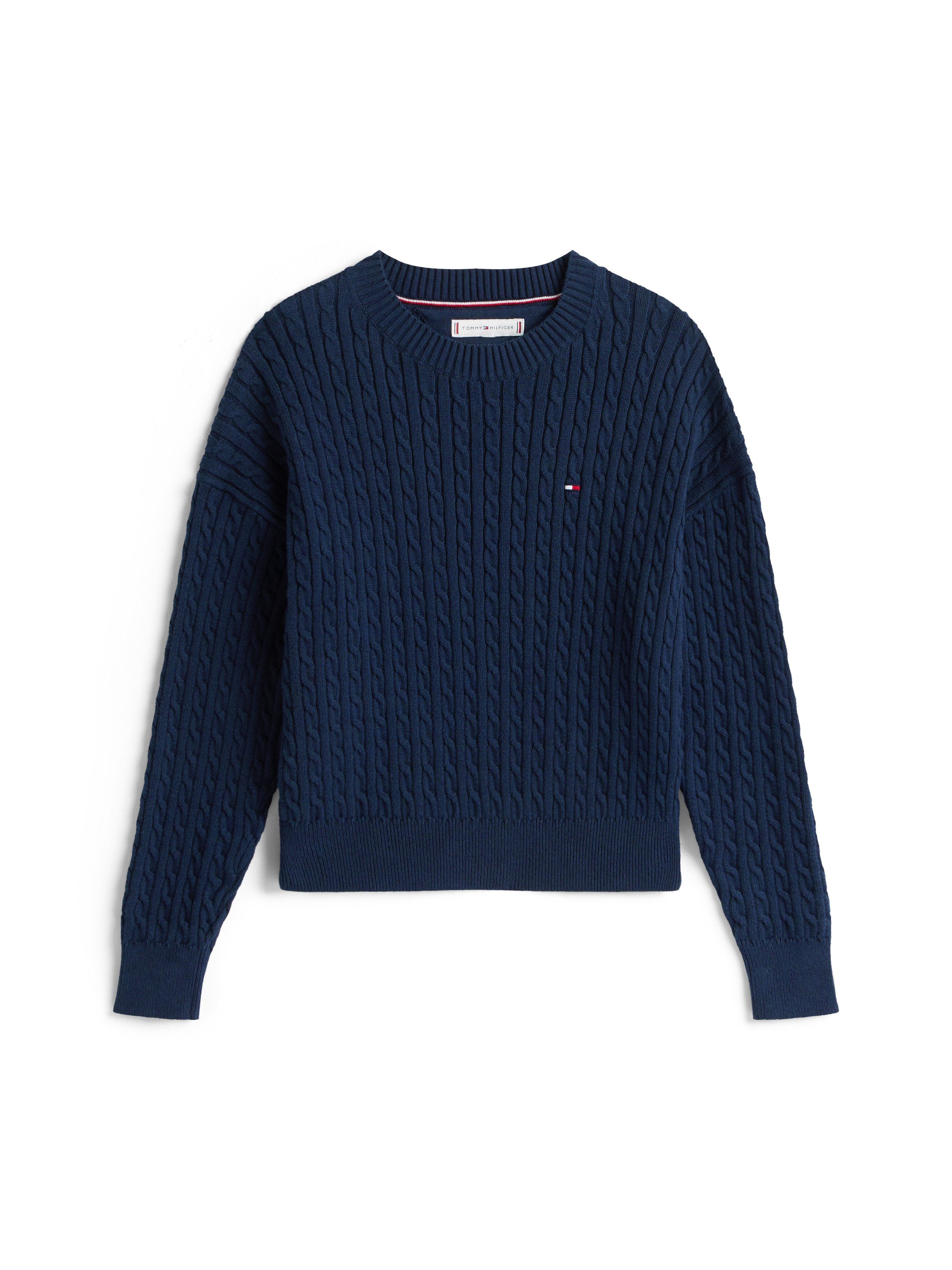 Tommy Hilfiger Strickpullover CABLE SWEATER Kinder bis 16 Jahre – Bild 4 von 5