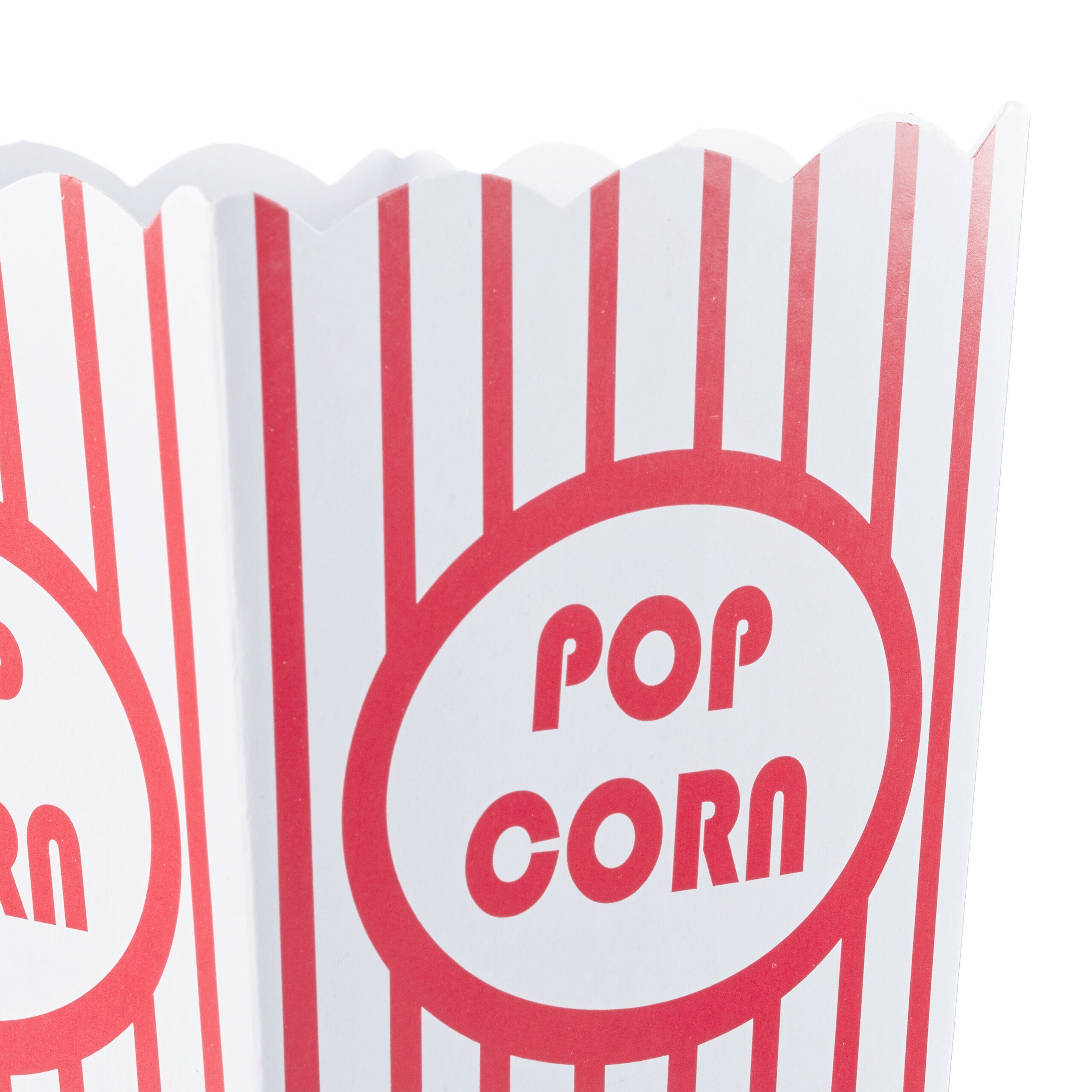 relaxdays Snackschale Popcorntüten 72er Set Pappe rot/weiß