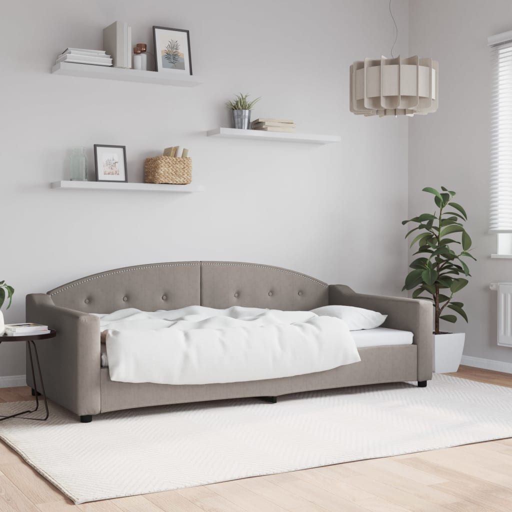 vidaXL Gästebett Tagesbett Taupe 90x200 cm Stoff Gästebett Schlafsofa Taupe günstig online kaufen