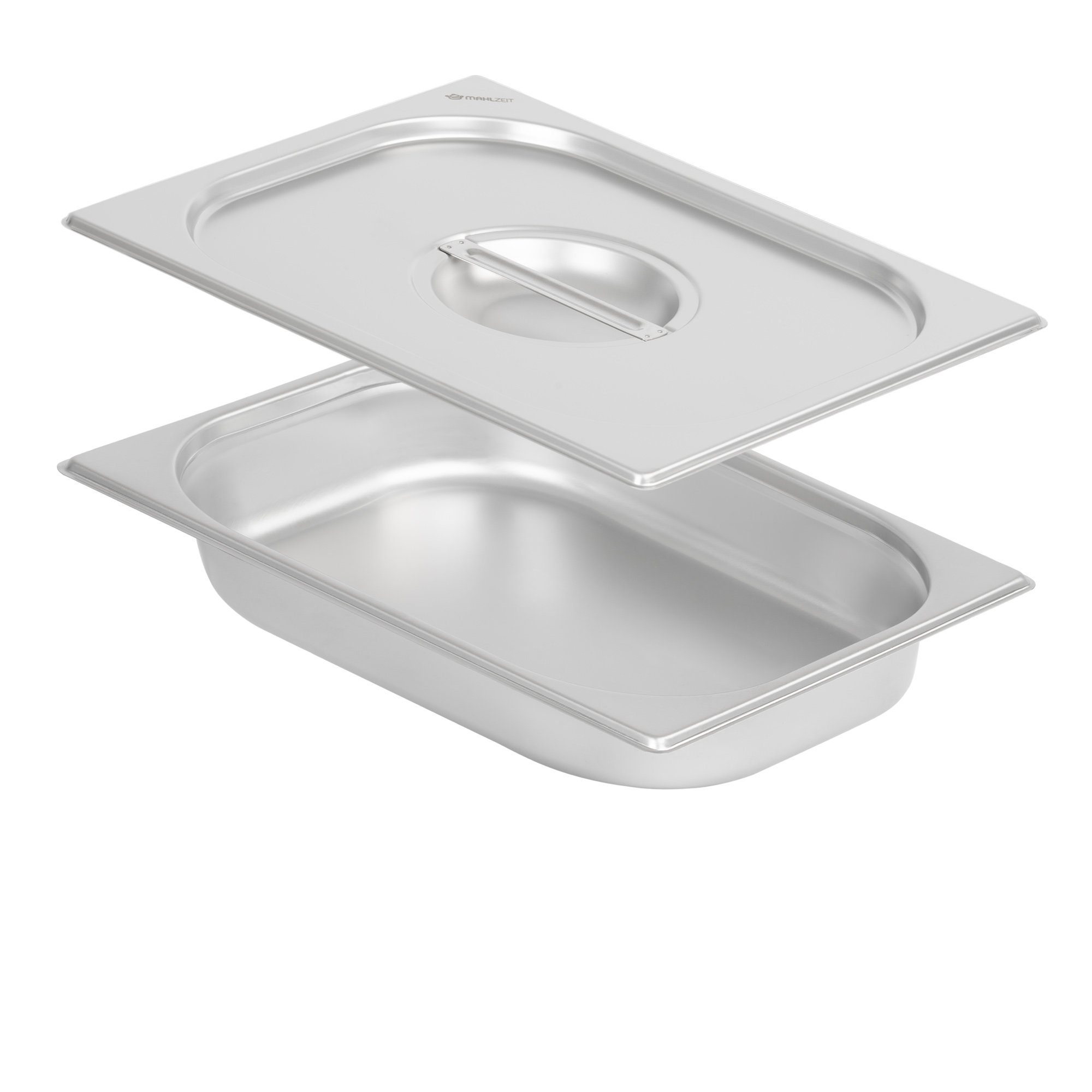 Mahlzeit Thermobehälter GN Behälter 1/2 mit Deckel, Höhe 65 mm, Edelstahl Wärmebehälter, Edelstahl, (Set, 2-tlg., 1x 1/2 GN Behälter mit Deckel), für Chafing Dish