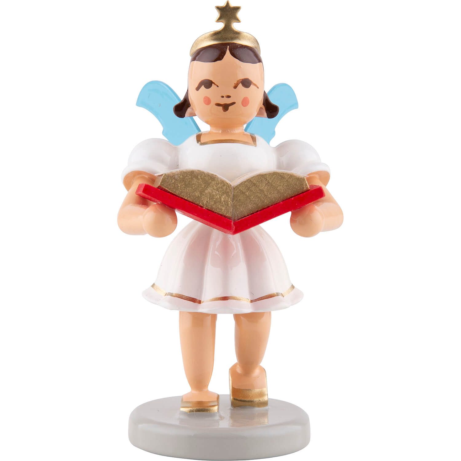 Blank Kunstgewerbe Dekofigur Kurzrockengel mit Märchenbuch, farbig (6,6cm) von Blank Kunsthandwerk