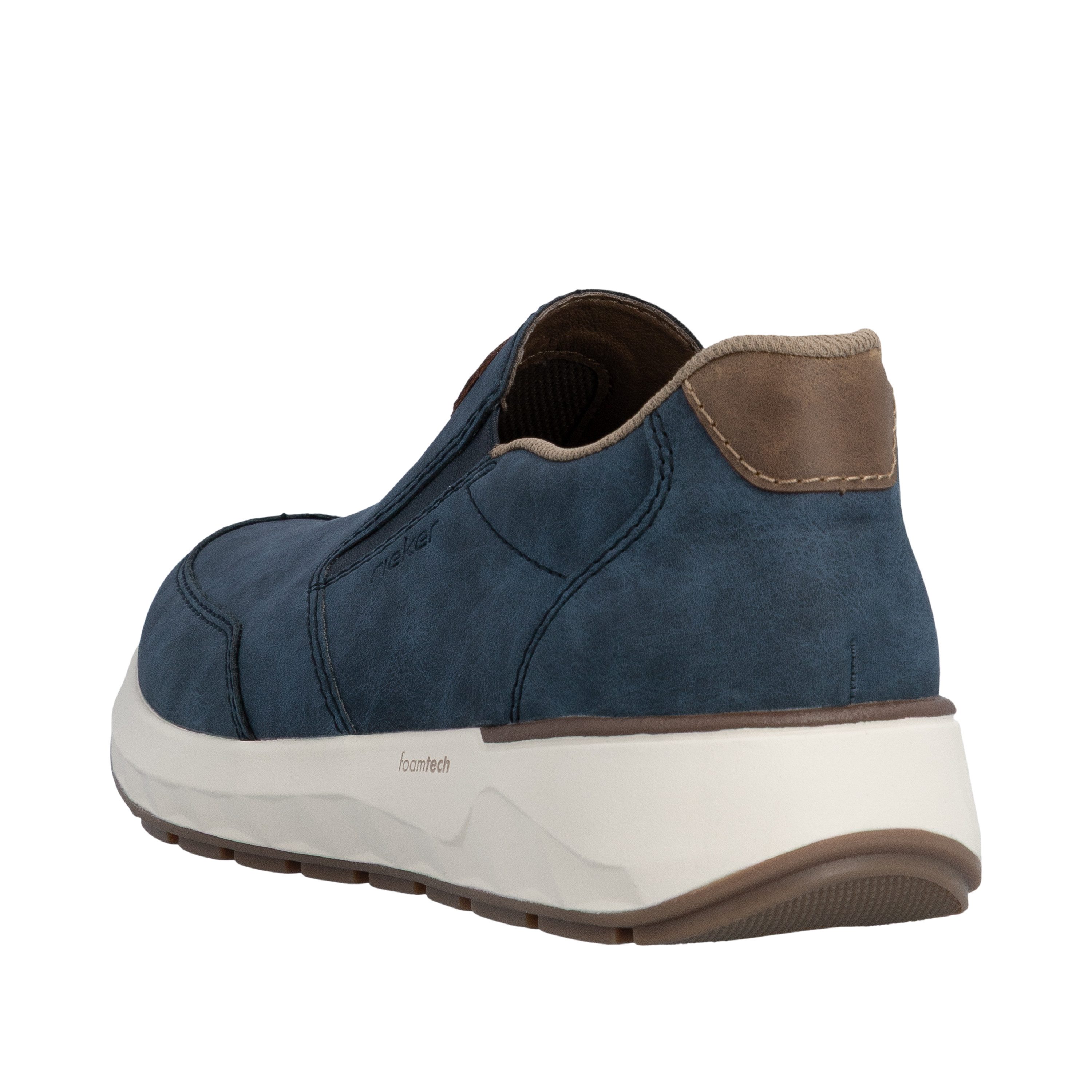 Rieker Slip-On Sneaker Slipper, Schlupfschuh, Freizeitsneaker, Halbschuh mit Stretcheinsätze