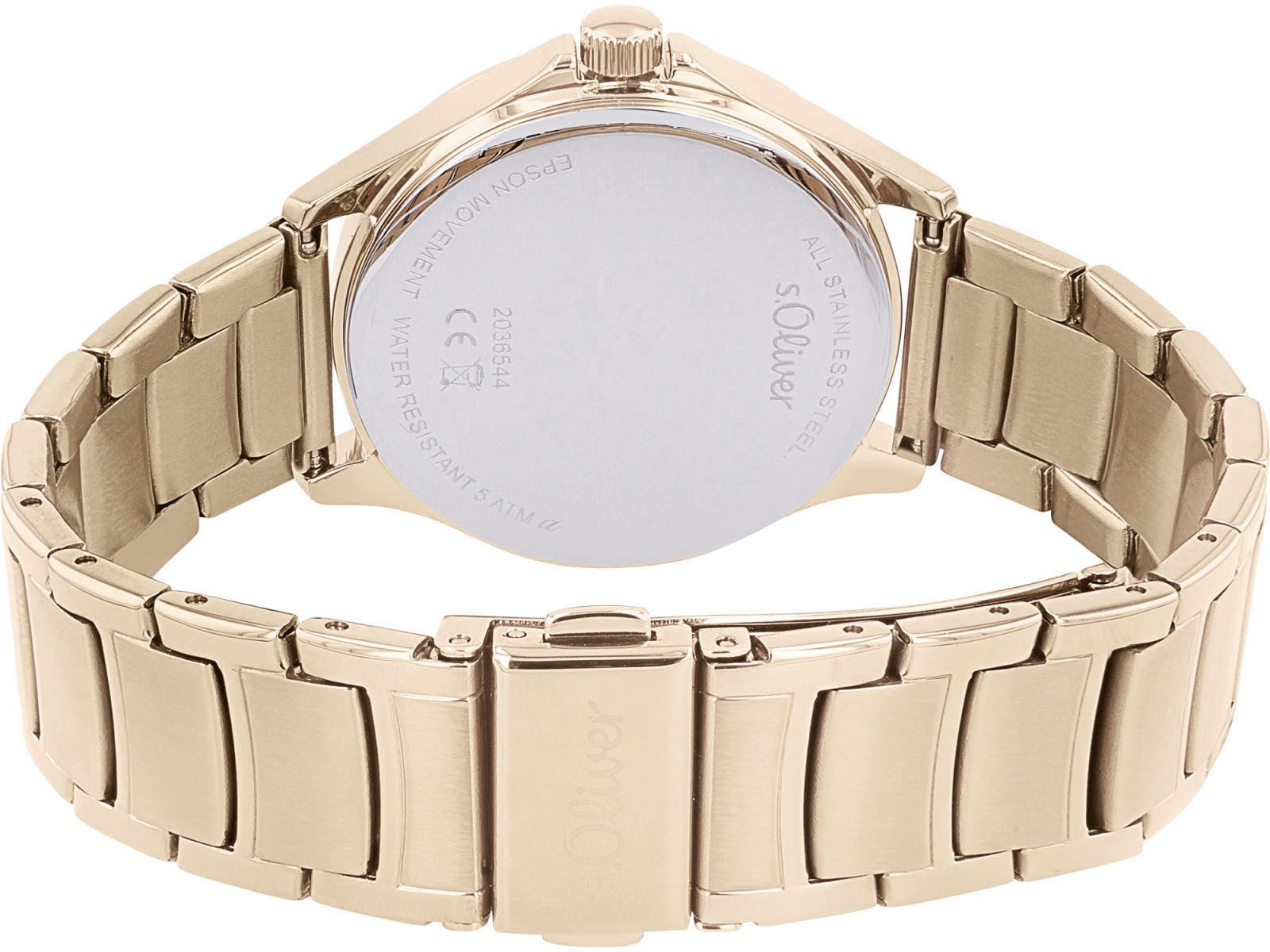 s.Oliver Quarzuhr 2036544, Armbanduhr, Damenuhr, Edelstahlarmband, günstig online kaufen