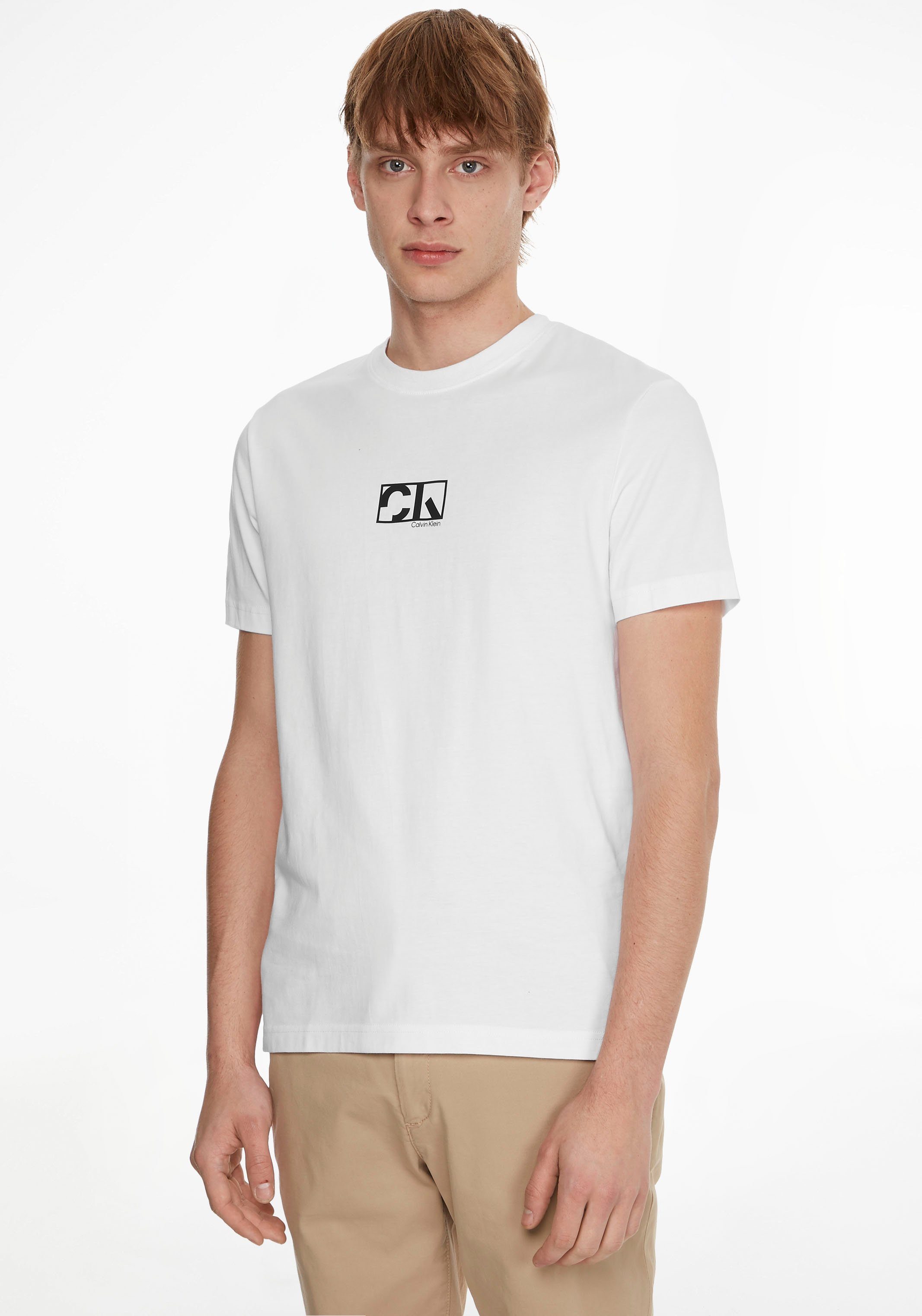 GRAPHIC T-Shirt T-SHIRT LOGO white BOX Klein bright Calvin