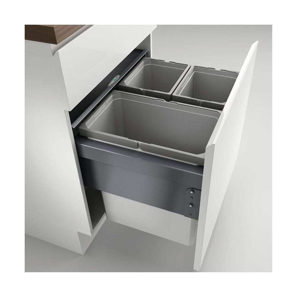 Naber Mülleimer Cox® Base 460 S/600-3, hellgrau