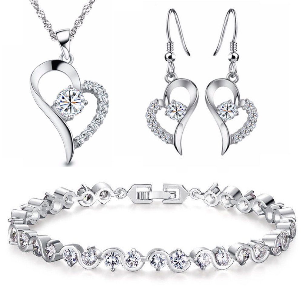 Kim Johanson Schmuckset Alexandra (4-tlg), mit Halskette, Ohrringe und Armb günstig online kaufen