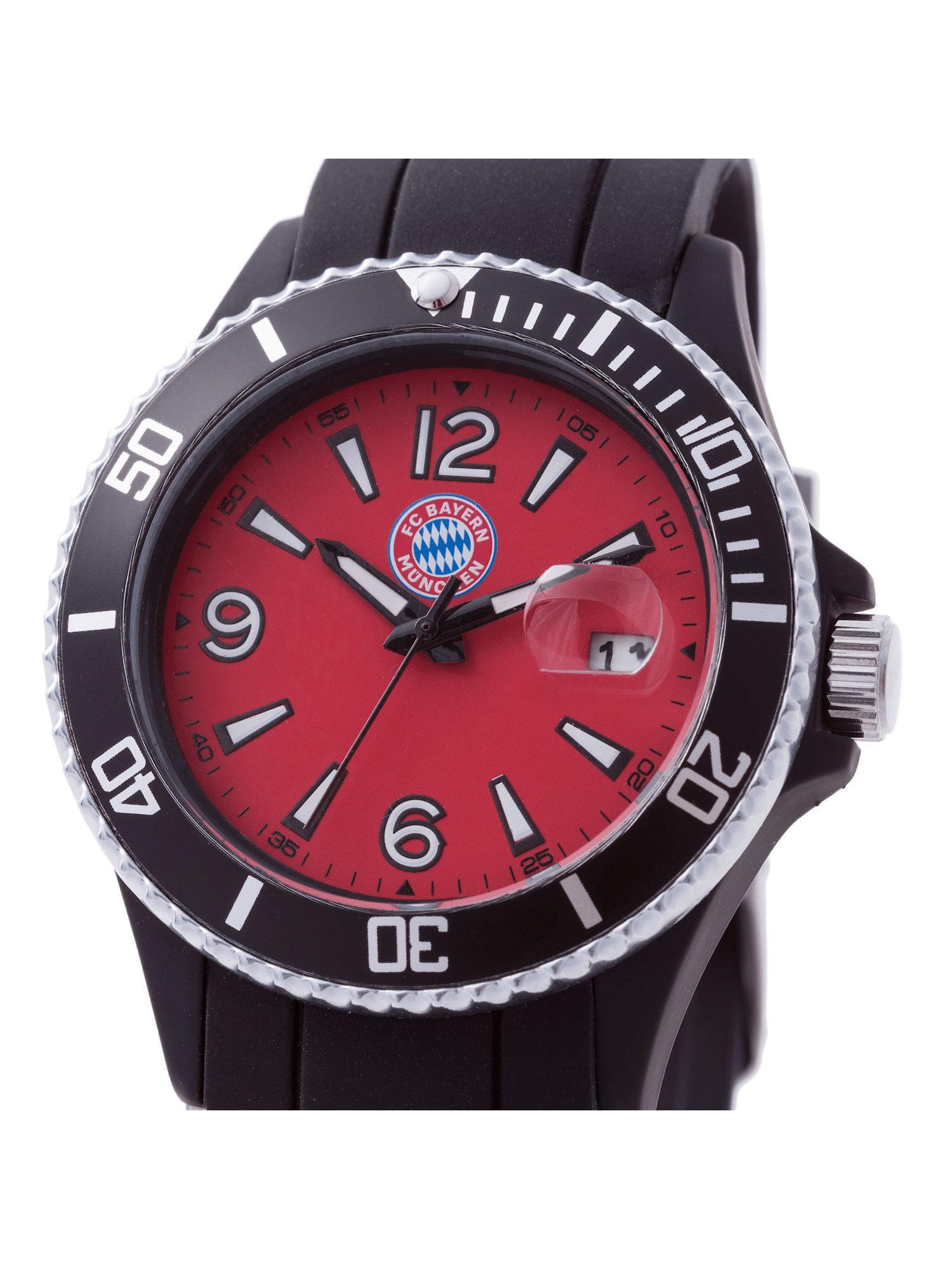 FC Bayern München Uhr FC Bayern München Fanuhr I Armbanduhr I Erwachsene I Schwarz I Fußball