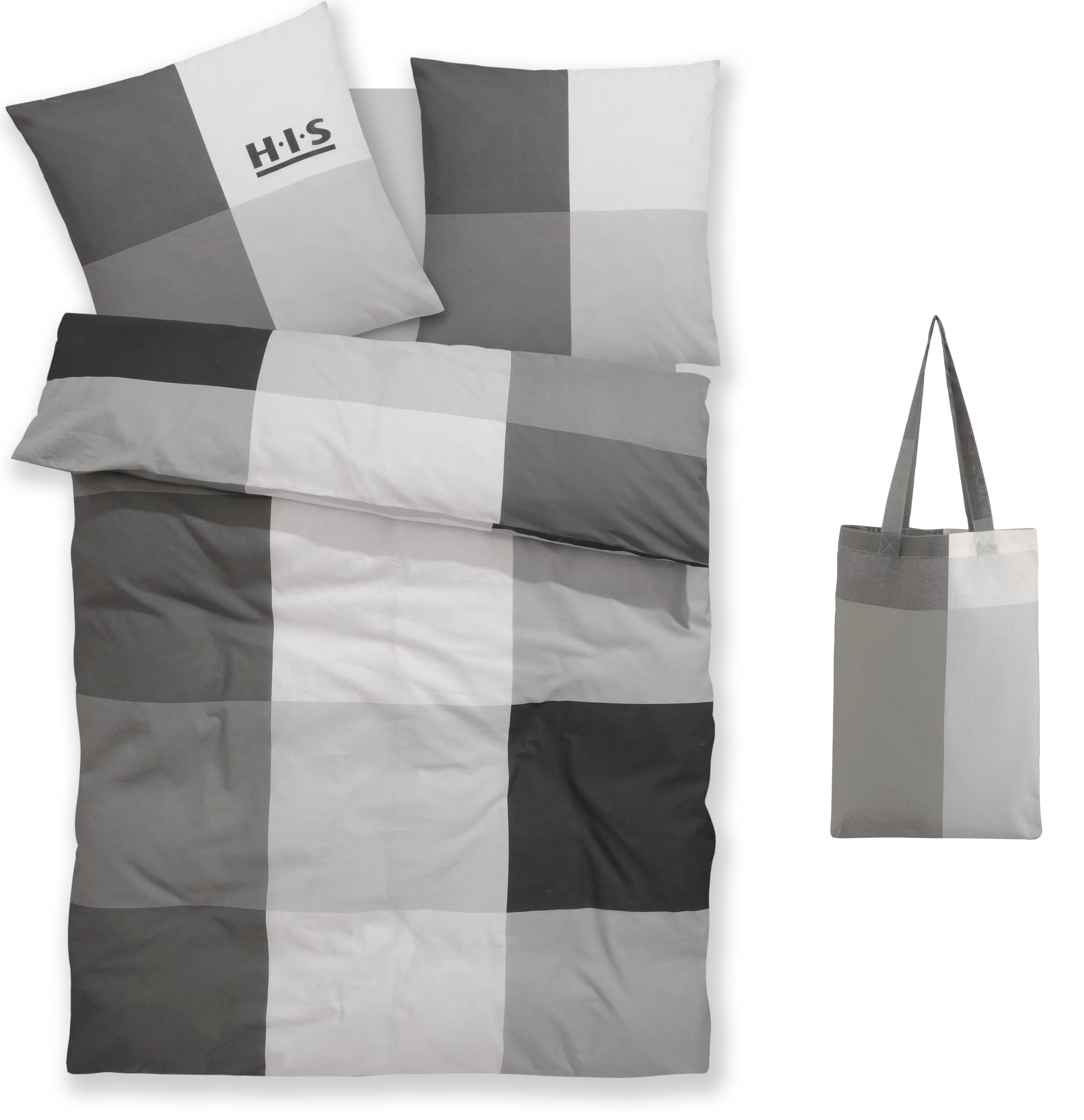 OTTO home Bettwäsche Tirrell, Linon, 3 teilig, Bettwäsche ab Gr. 135x200 cm, 100% Baumwolle, Marke H.I.S by OTTO home
