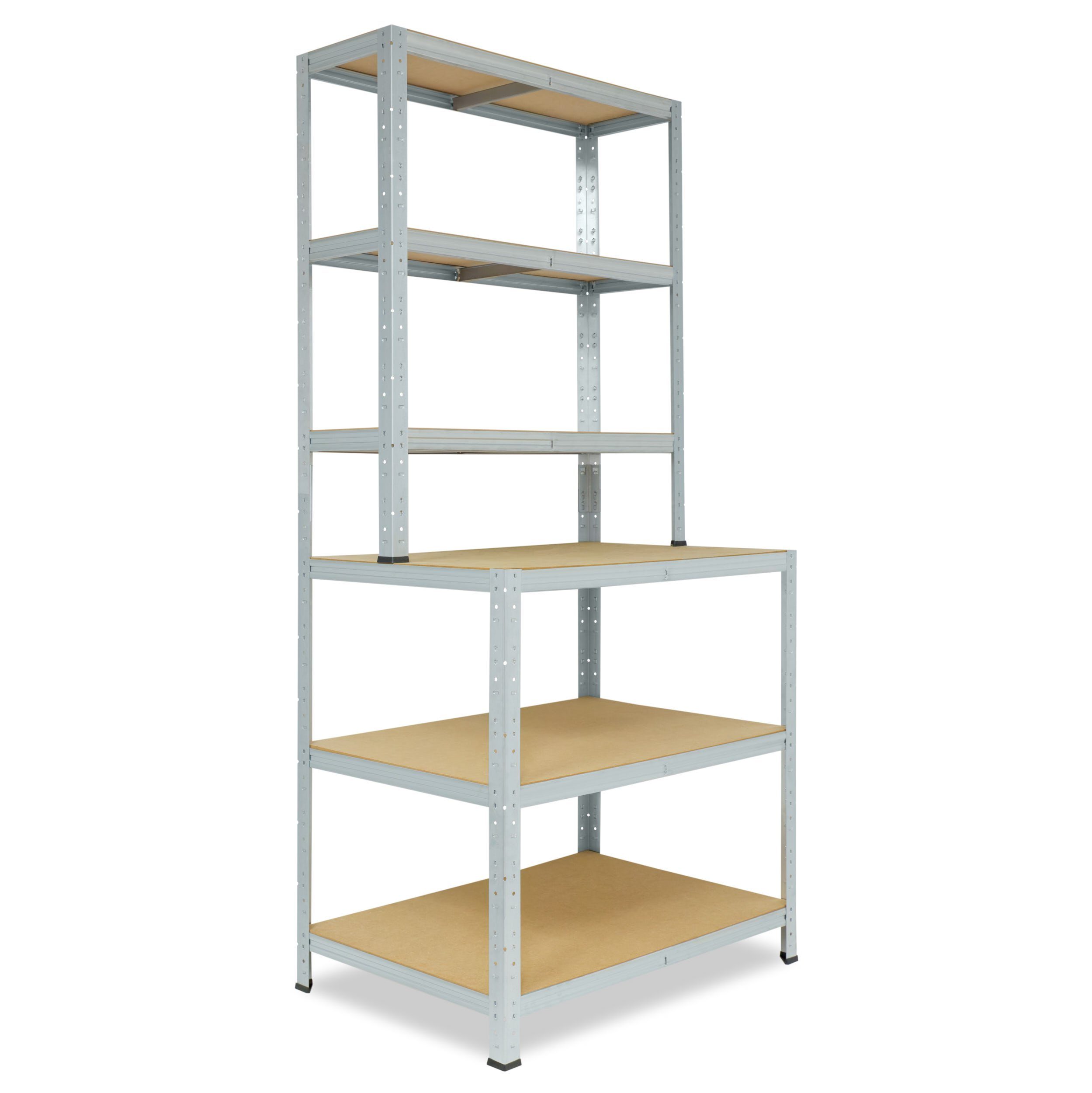 shelfplaza Schwerlastregal HOME, 190x100x60cm als Werkbank Regal