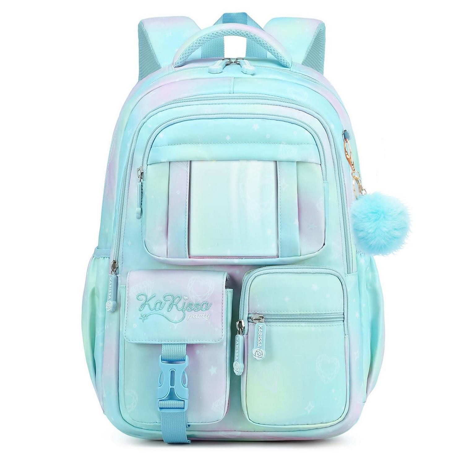 LuxusKollektion Schulranzen Schultasche Mädchen, Blau, 1.-5. Klasse