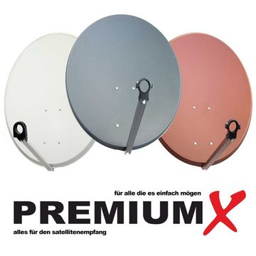 PremiumX SAT Anlage 100cm Antenne Aluminium Twin LNB 4x F-Stecker SAT-Antenne